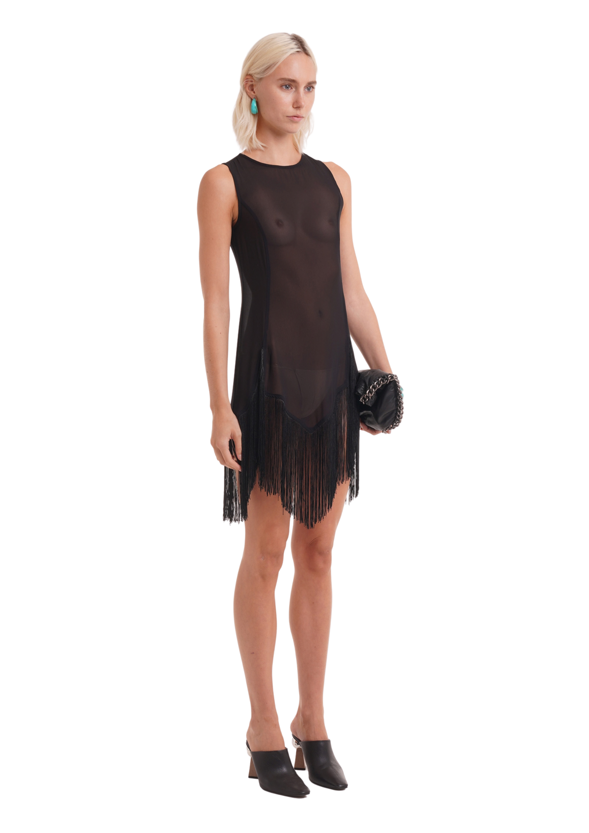 THE ROMY FRINGE DRESS IN BLACK