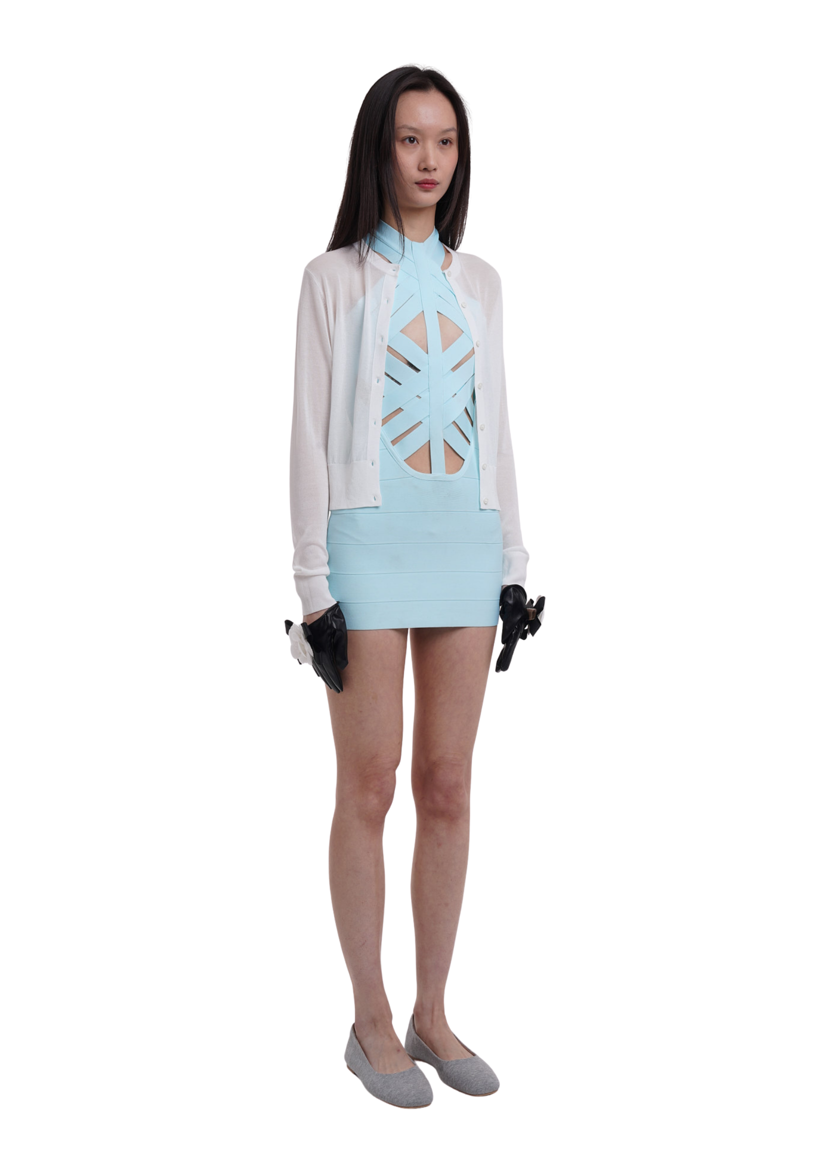 THE UNCOVER BANDAGE DRESS IN ICE