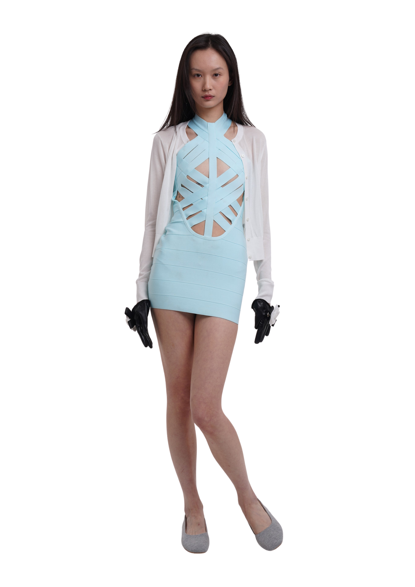 THE UNCOVER BANDAGE DRESS IN ICE