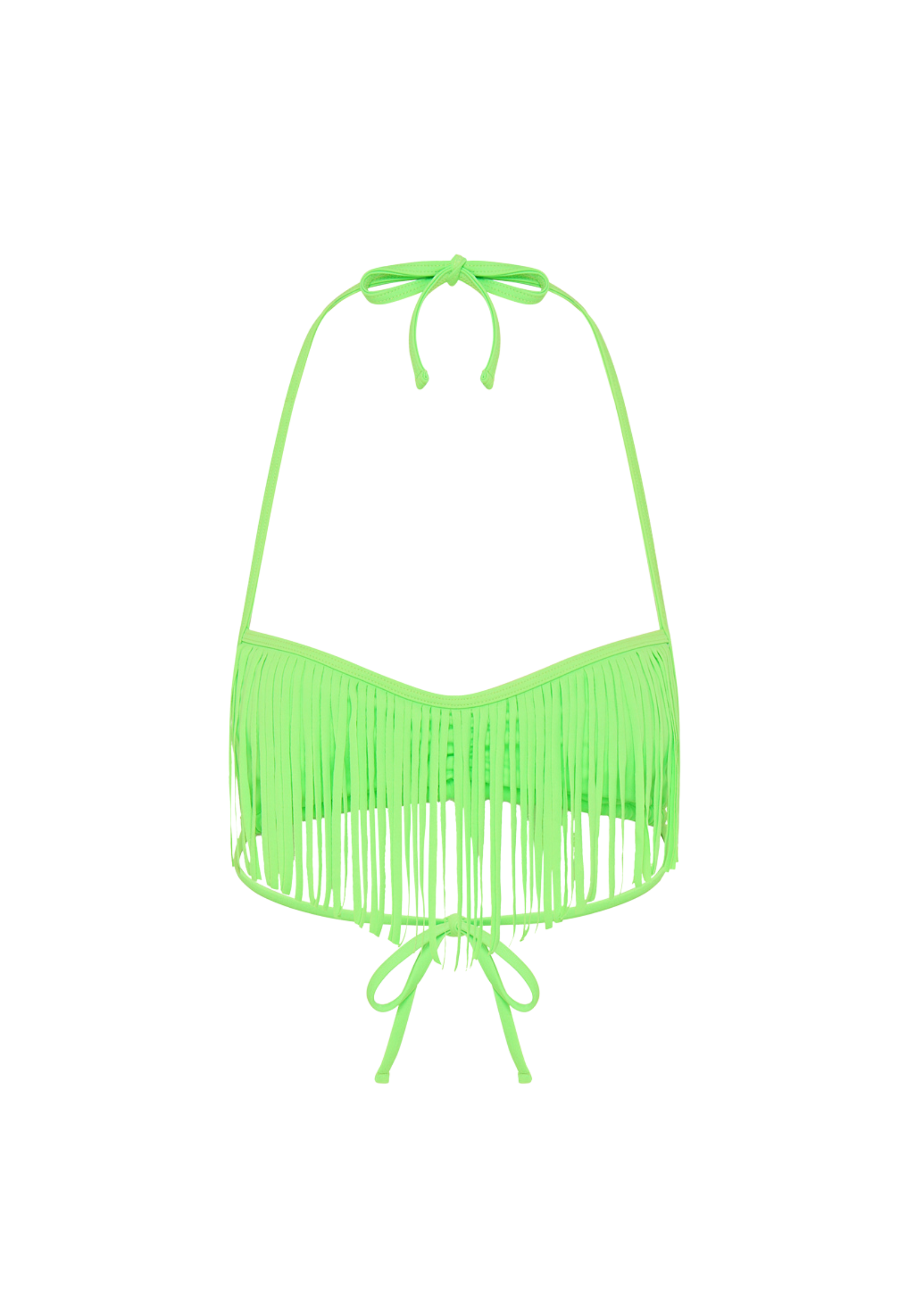 FRINGE TOP IN NEON GREEN
