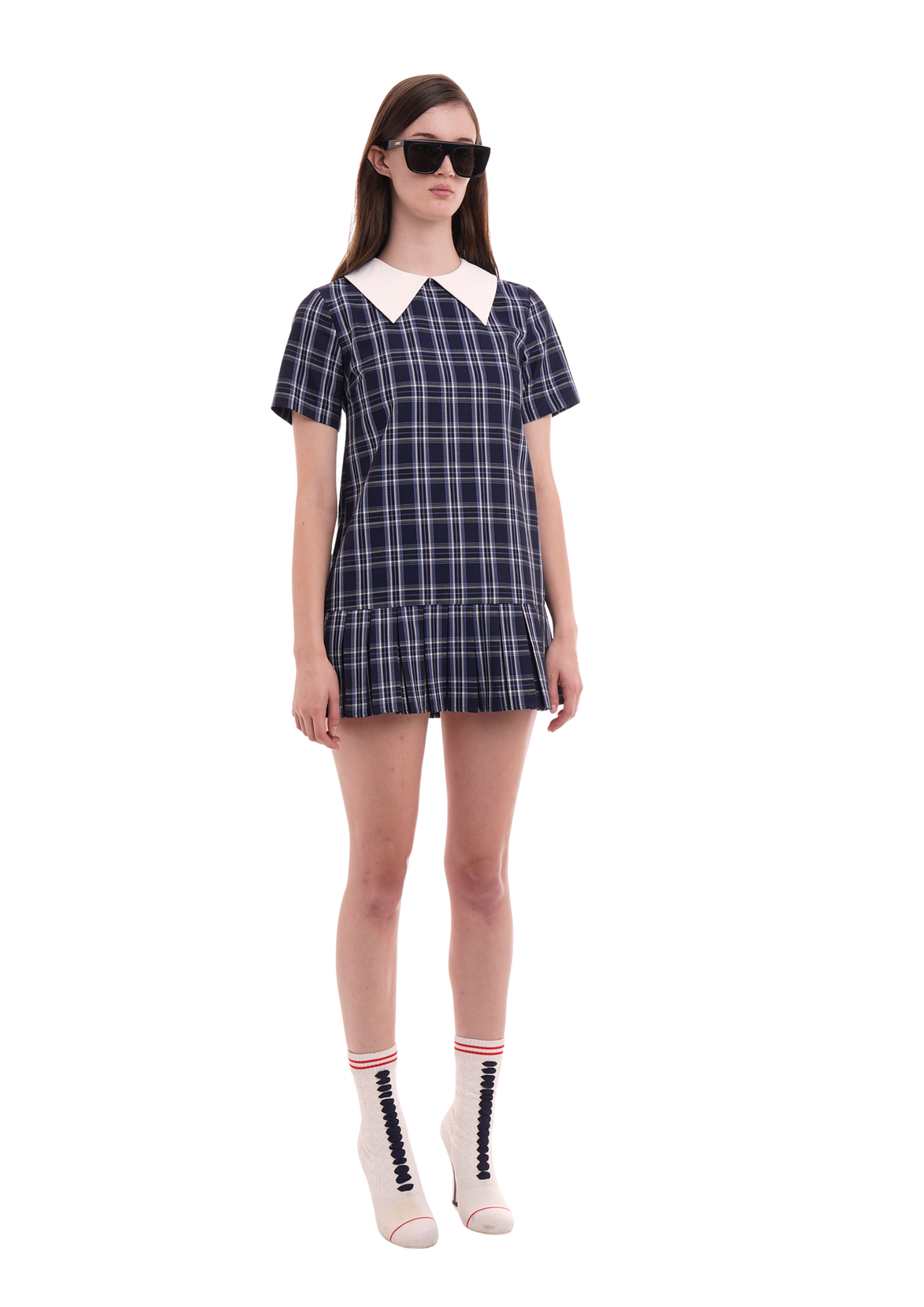 THE PLAID MINI IN DEEP BLUE