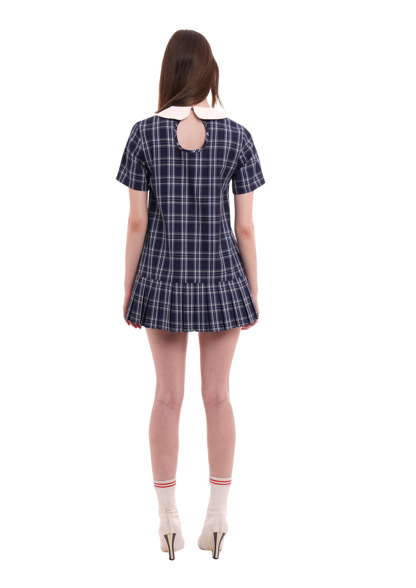 THE PLAID MINI IN DEEP BLUE