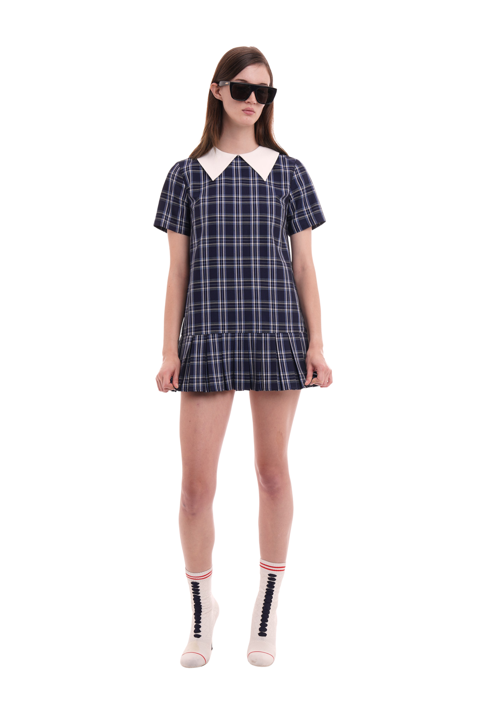 THE PLAID MINI IN DEEP BLUE