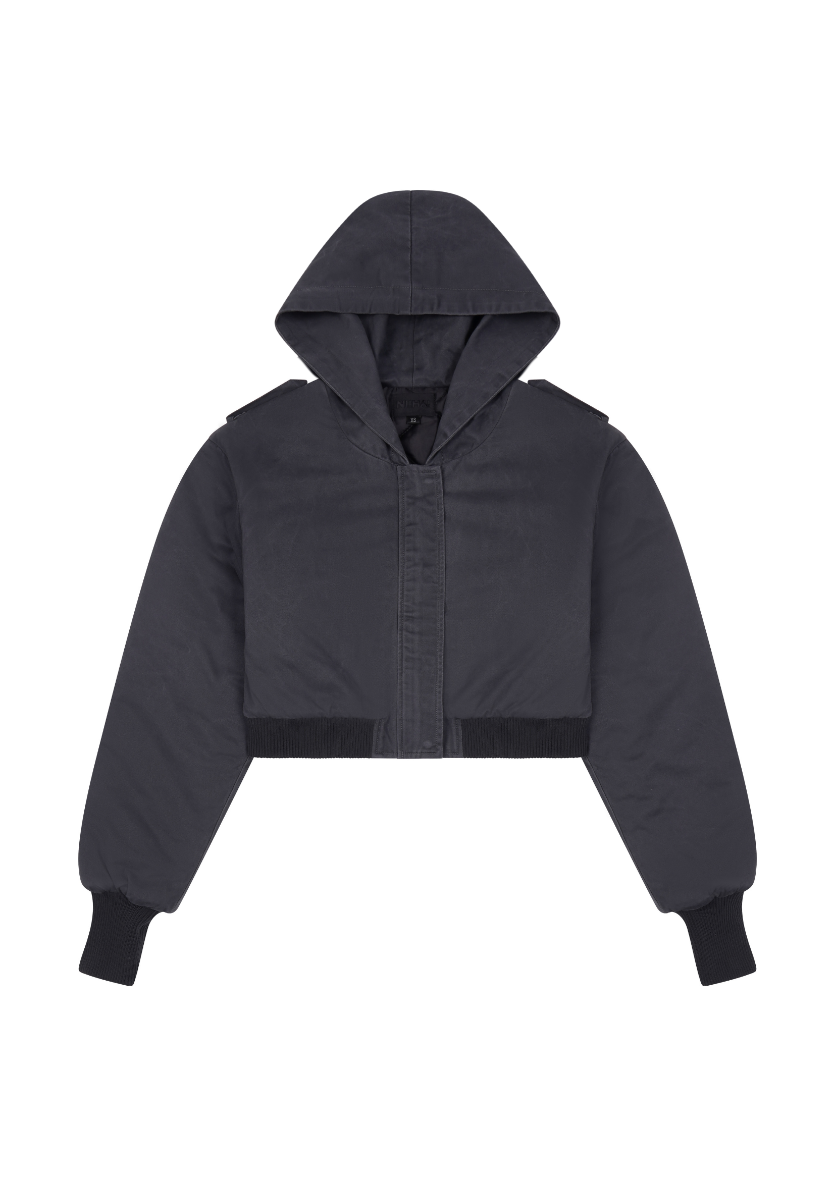 CAP CROP JACKET IN SMOKE