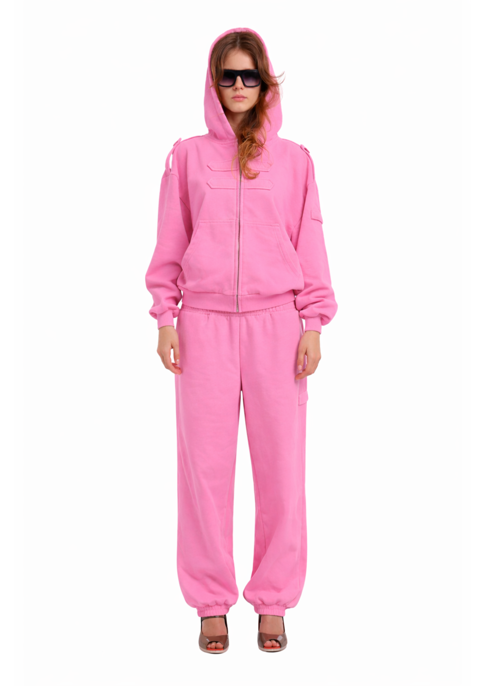 COVER TRACK PANTS IN WORN ROSIE PINK