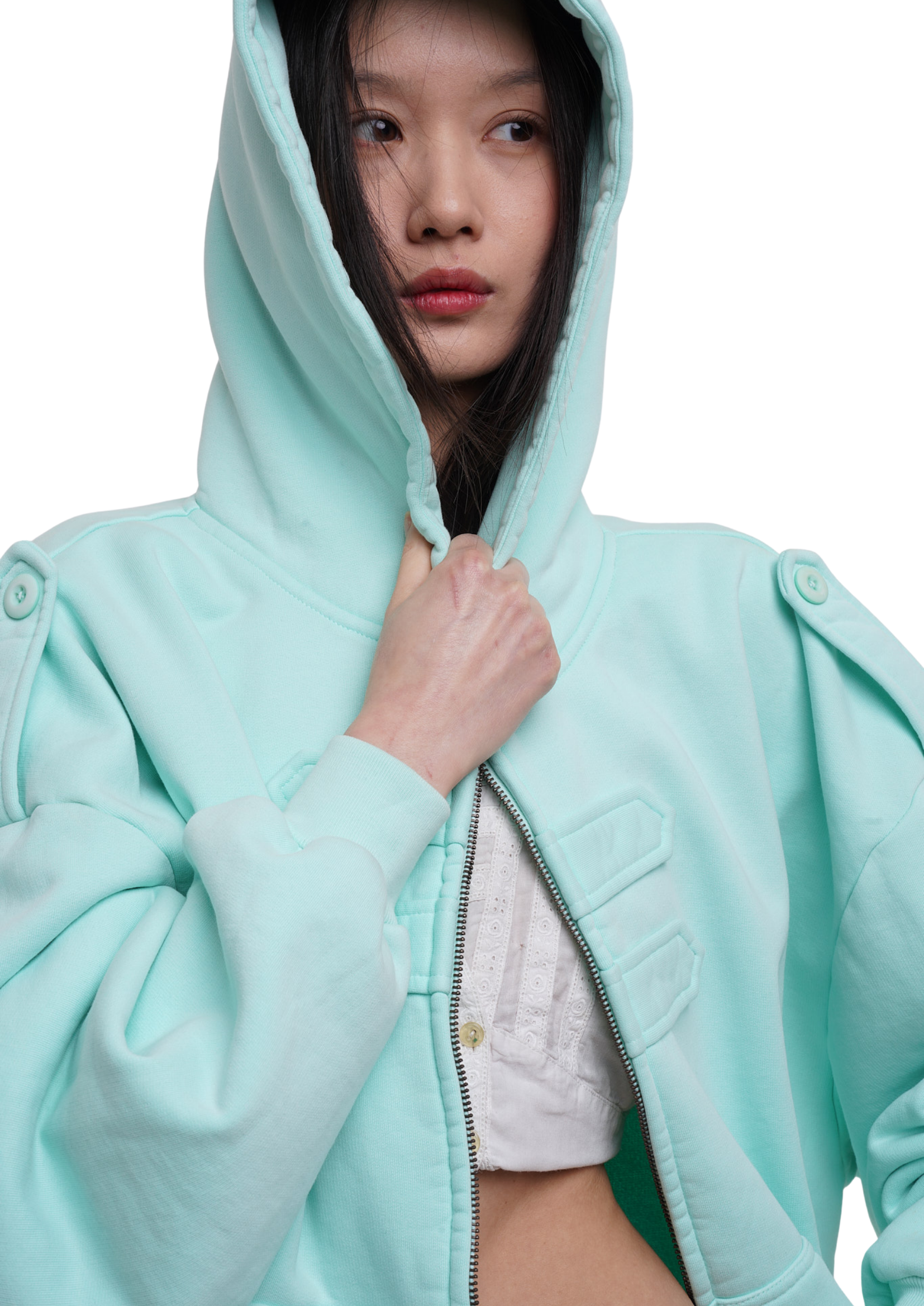 COVER HOODIE IN ICE