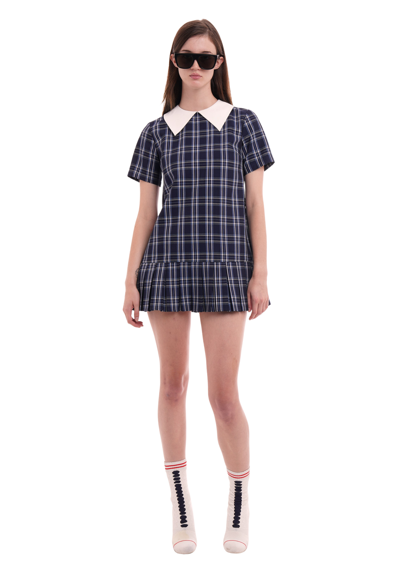 THE PLAID MINI IN DEEP BLUE