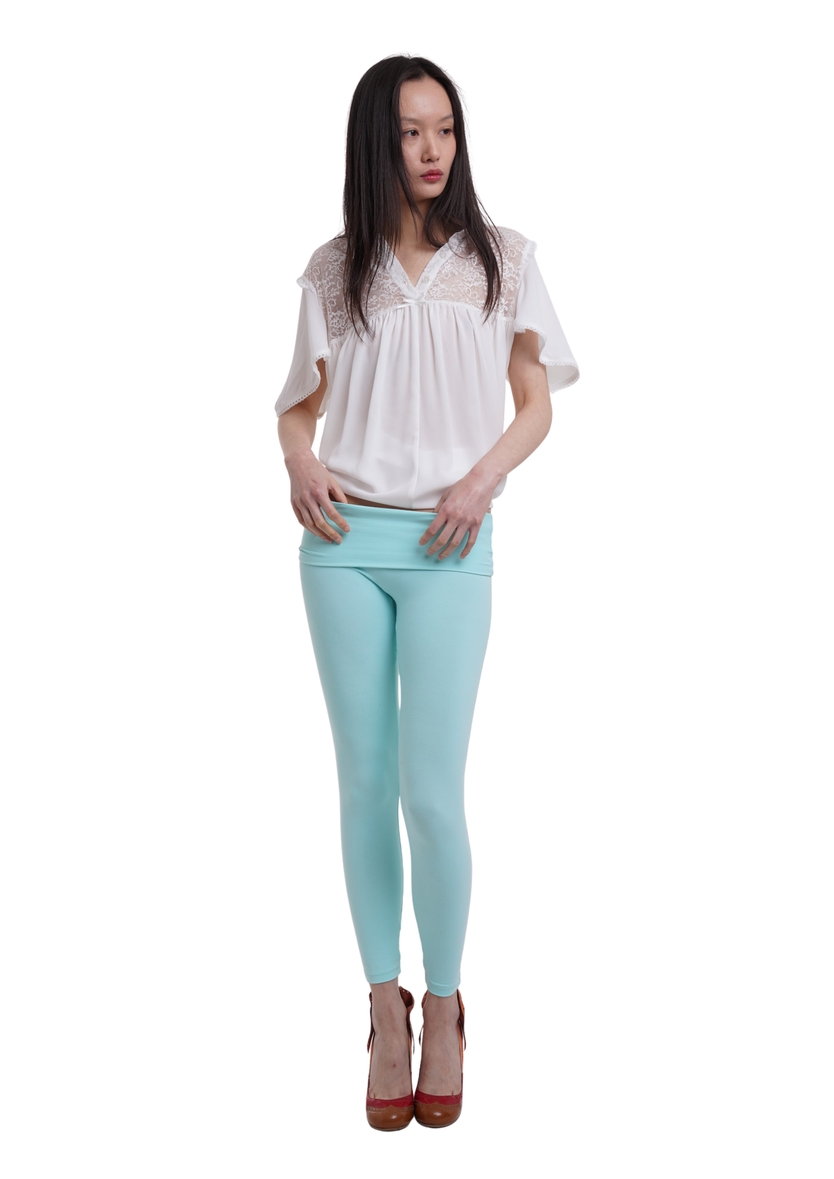 FOLD OVER LEGGINGS IN ICE