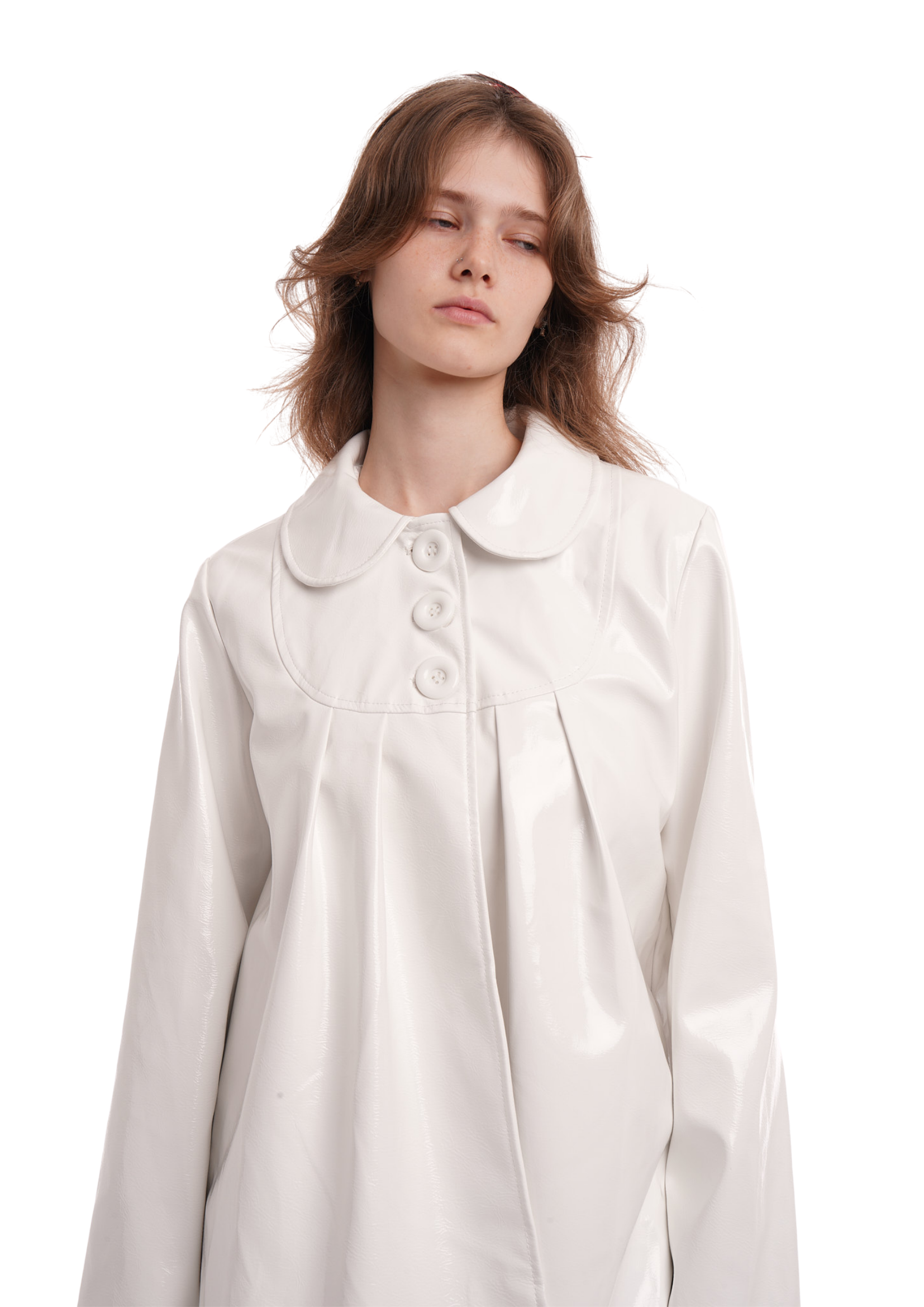 AFTER DARK COAT IN WHITE GLOSS