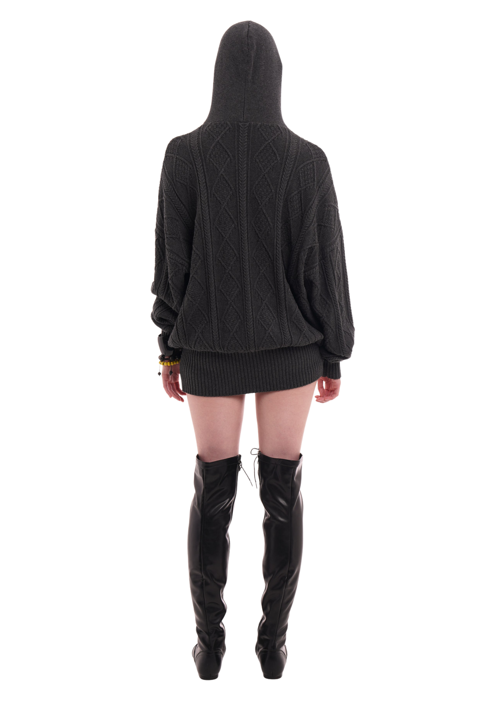 THE CECE DRESS IN WORN BLACK