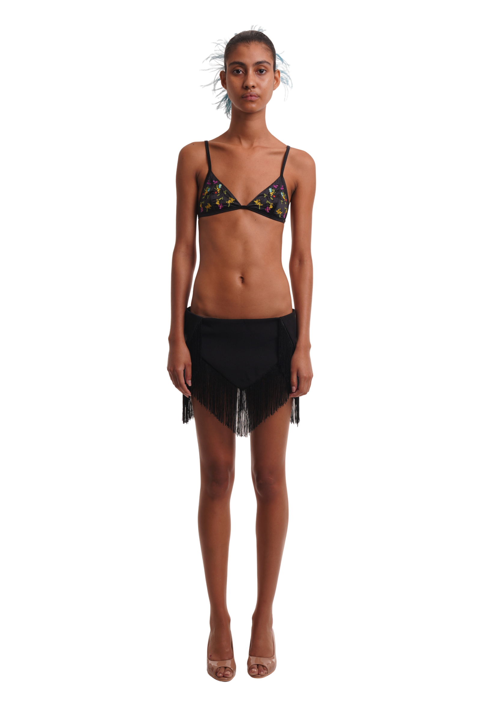 LARA MINI SKIRT IN BLACK OUT