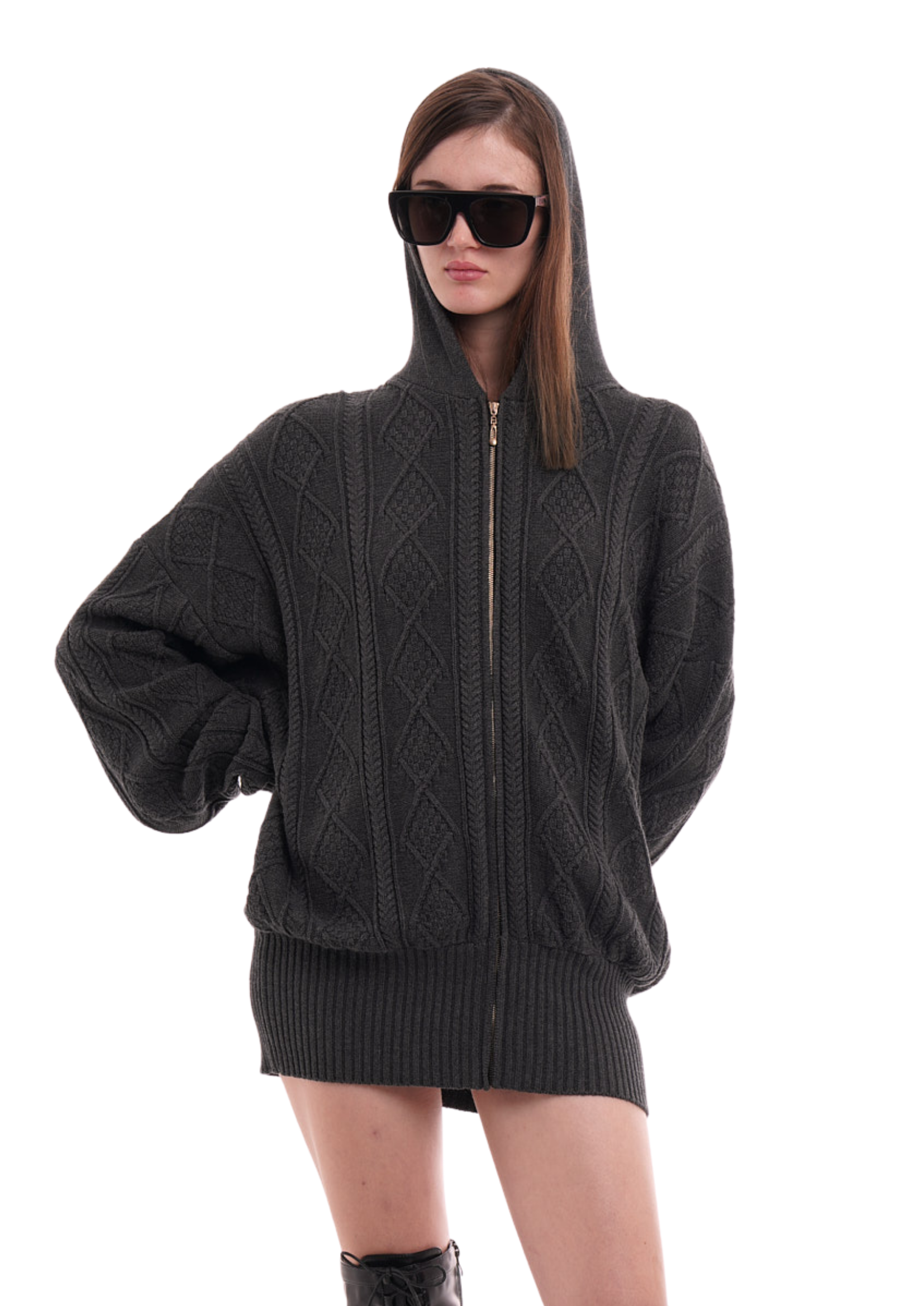 THE CECE DRESS IN WORN BLACK