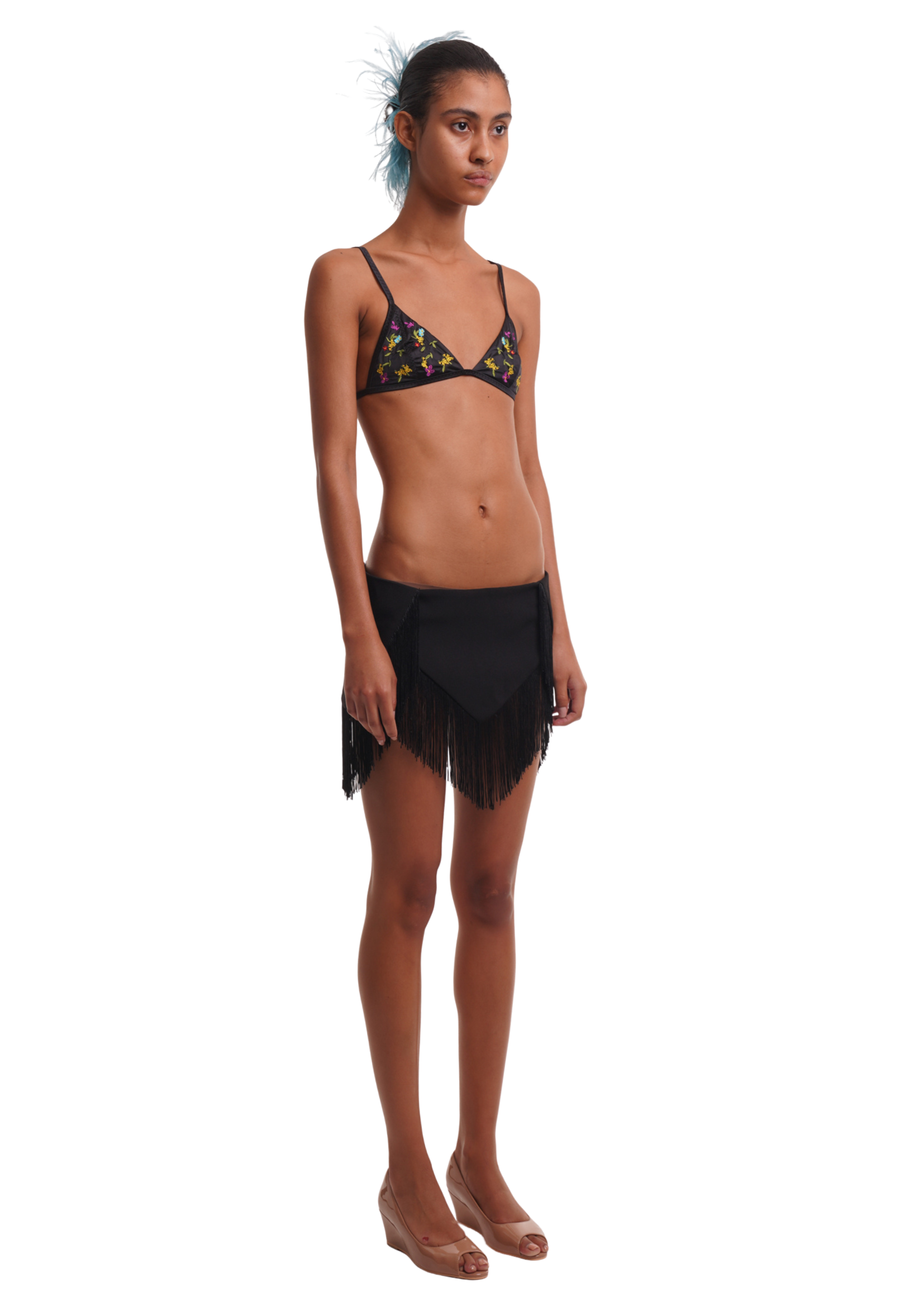 LARA MINI SKIRT IN BLACK OUT