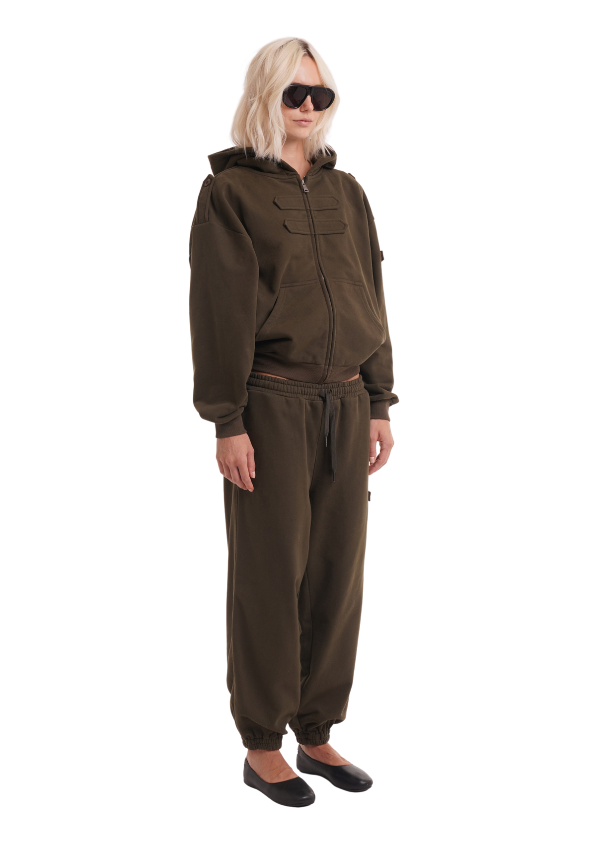 COVER TRACK PANTS IN KHAKI
