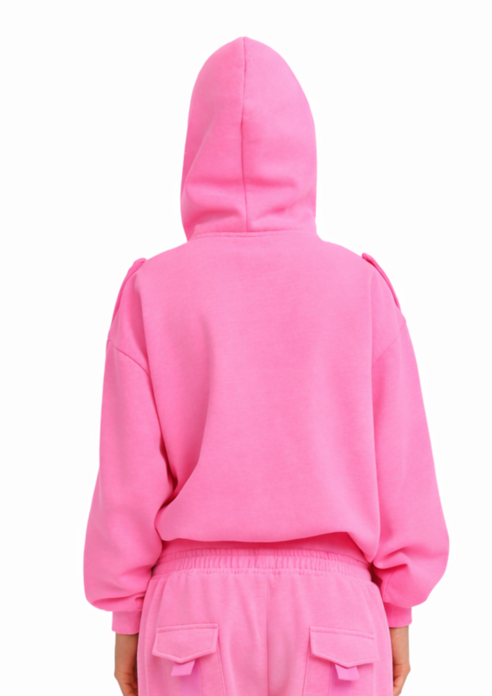 COVER HOODIE IN WORN ROSIE PINK