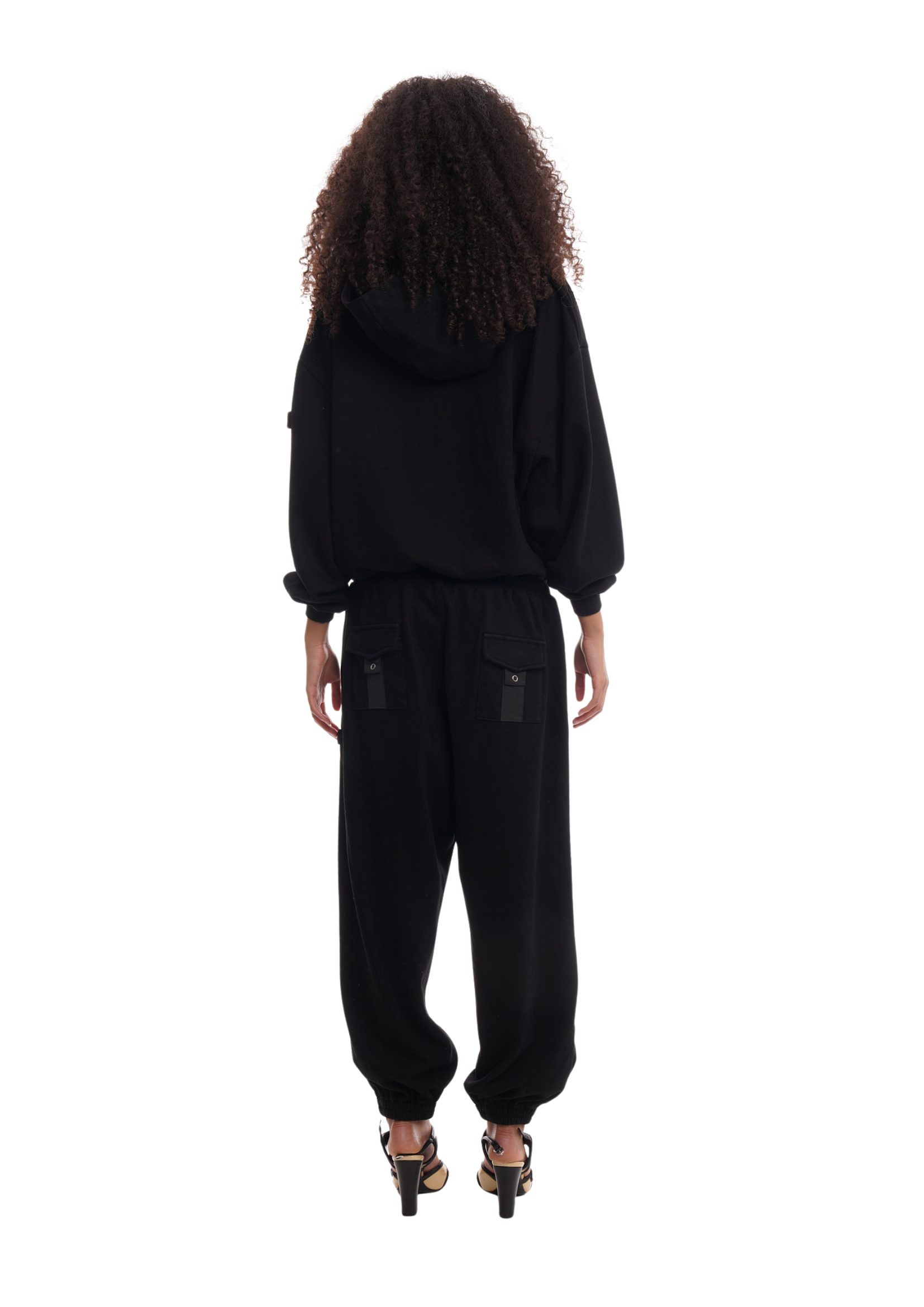 COVER HOODIE IN WASHED BLACK