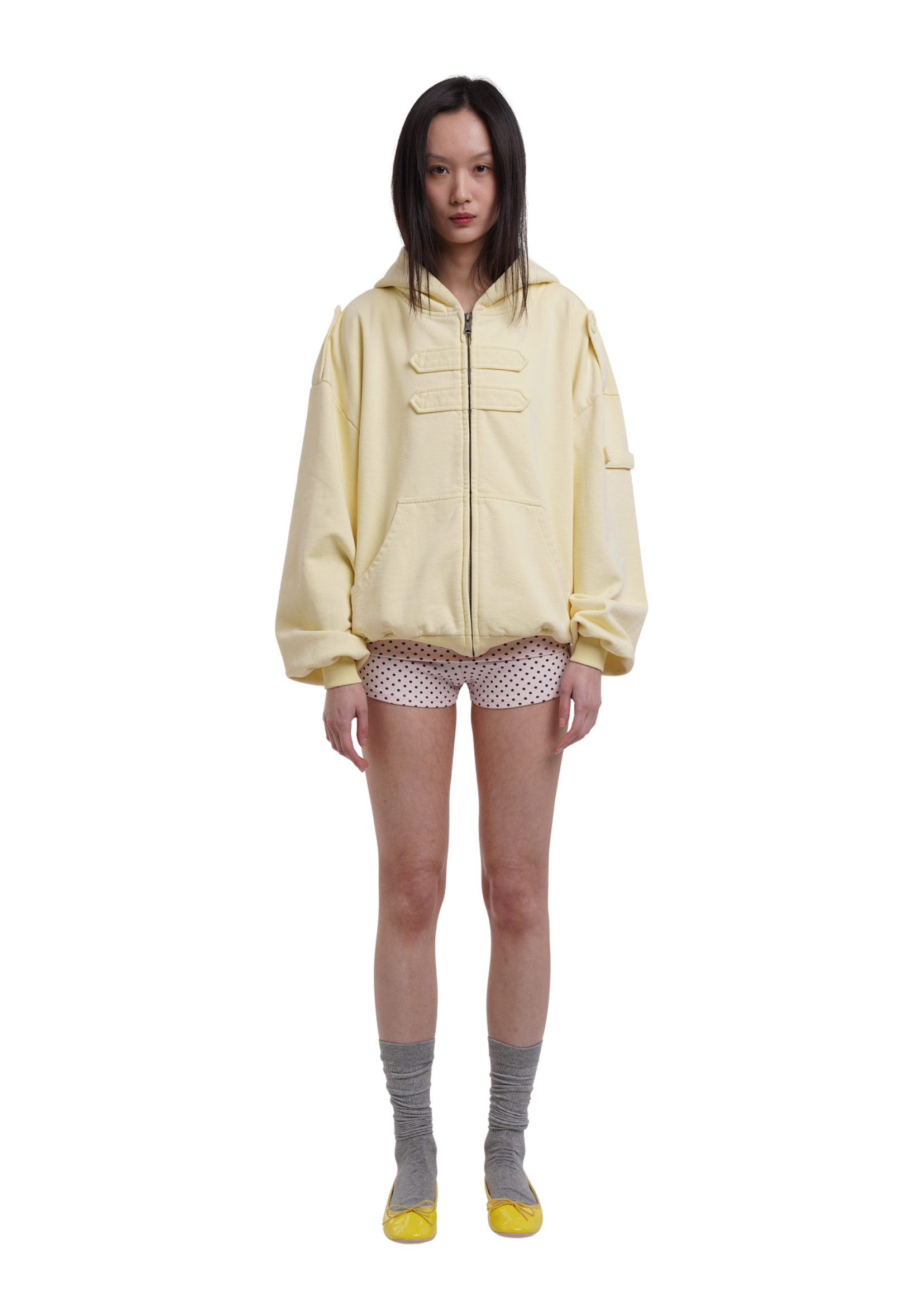 COVER HOODIE IN LEMON