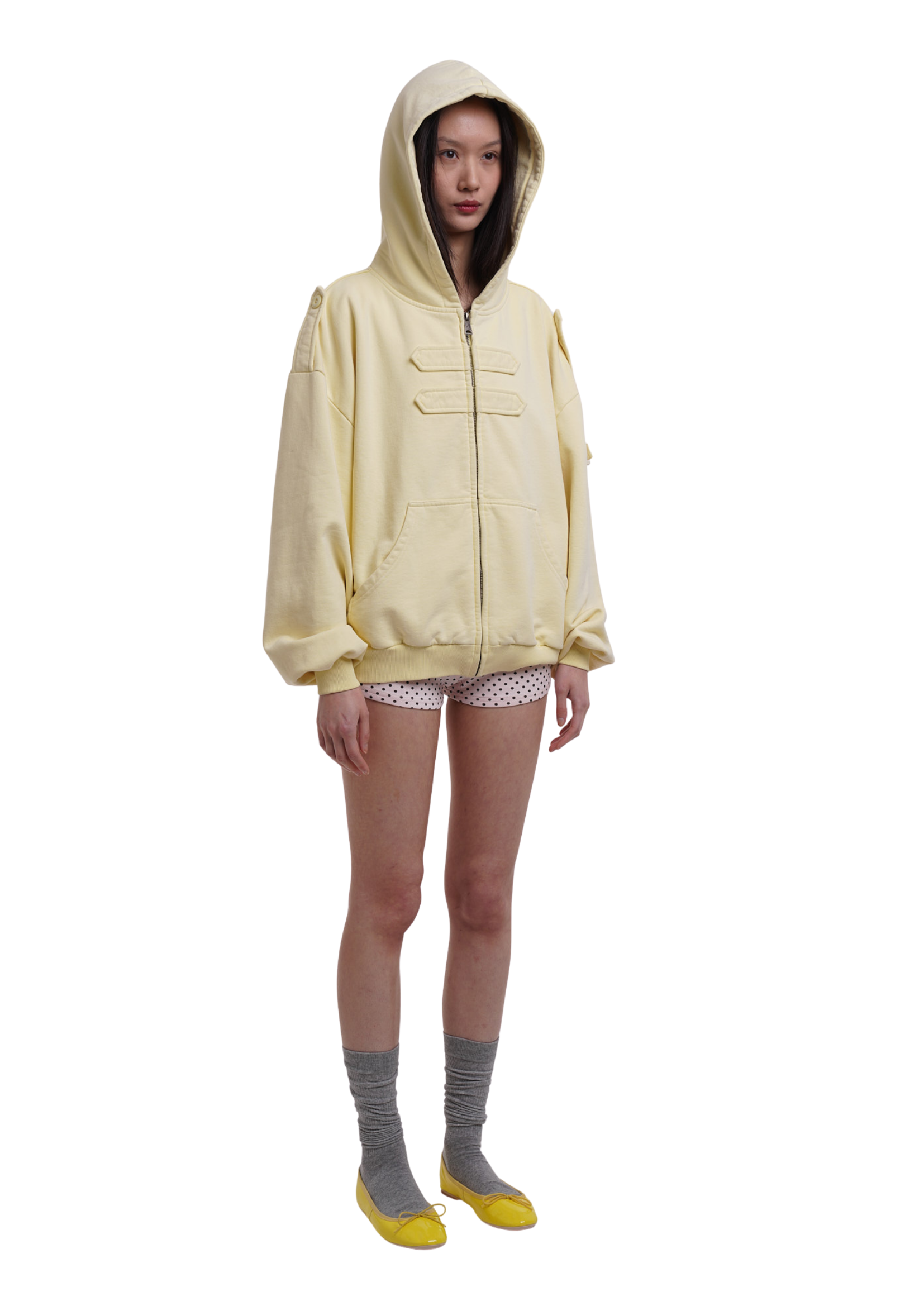 COVER HOODIE IN LEMON