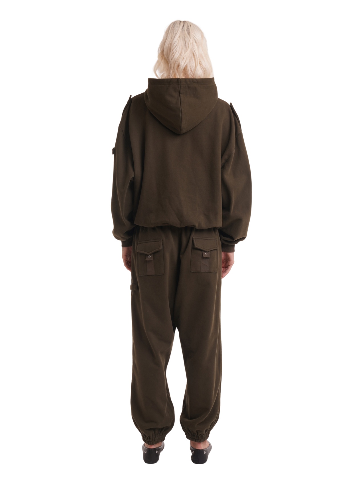 COVER HOODIE IN KHAKI