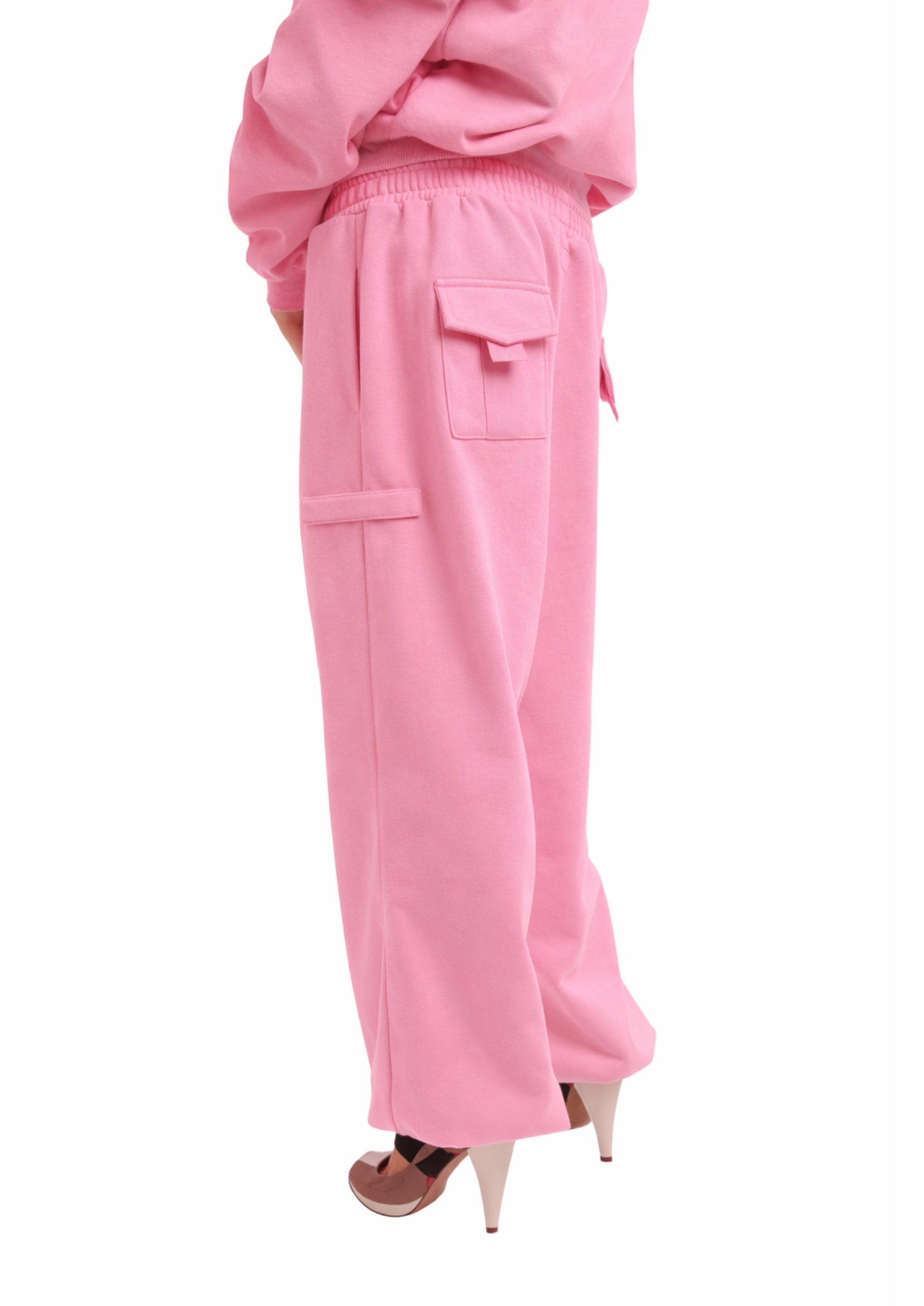 COVER TRACK PANTS IN WORN ROSIE PINK