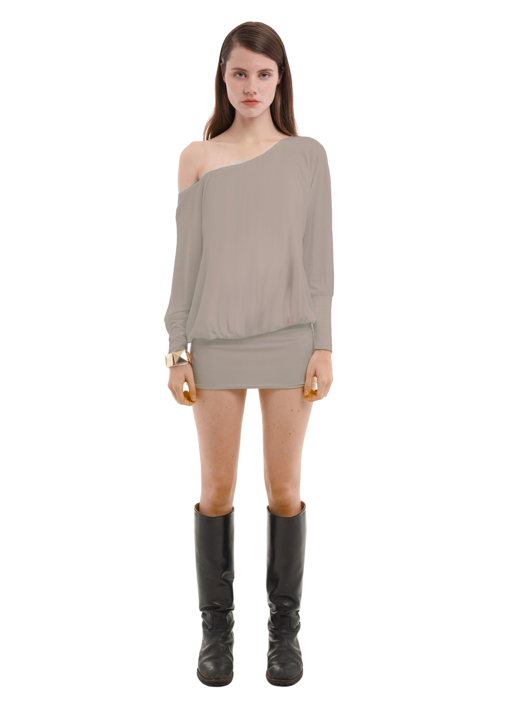 CHARLI DRESS IN MOCHA