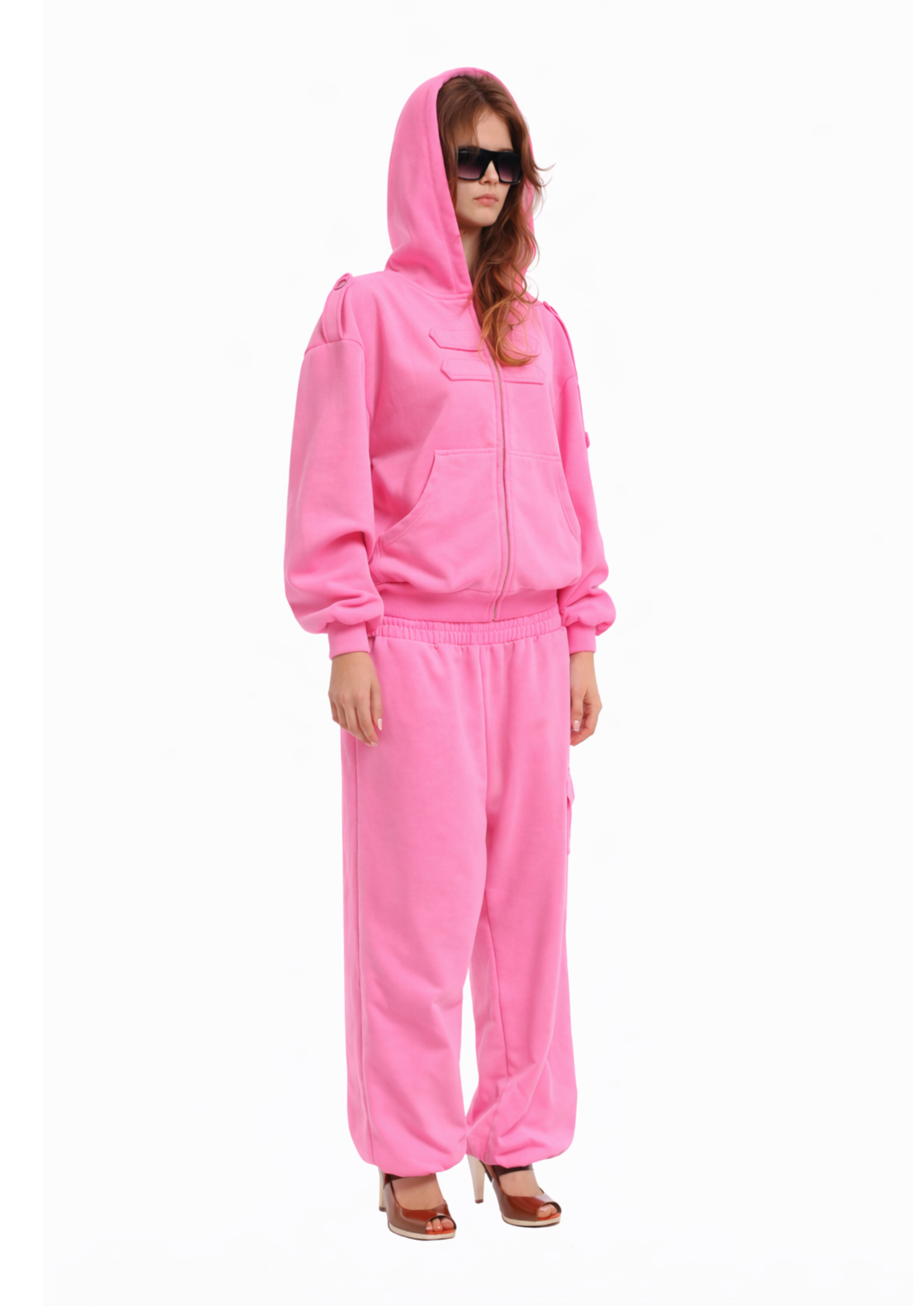 COVER TRACK PANTS IN WORN ROSIE PINK