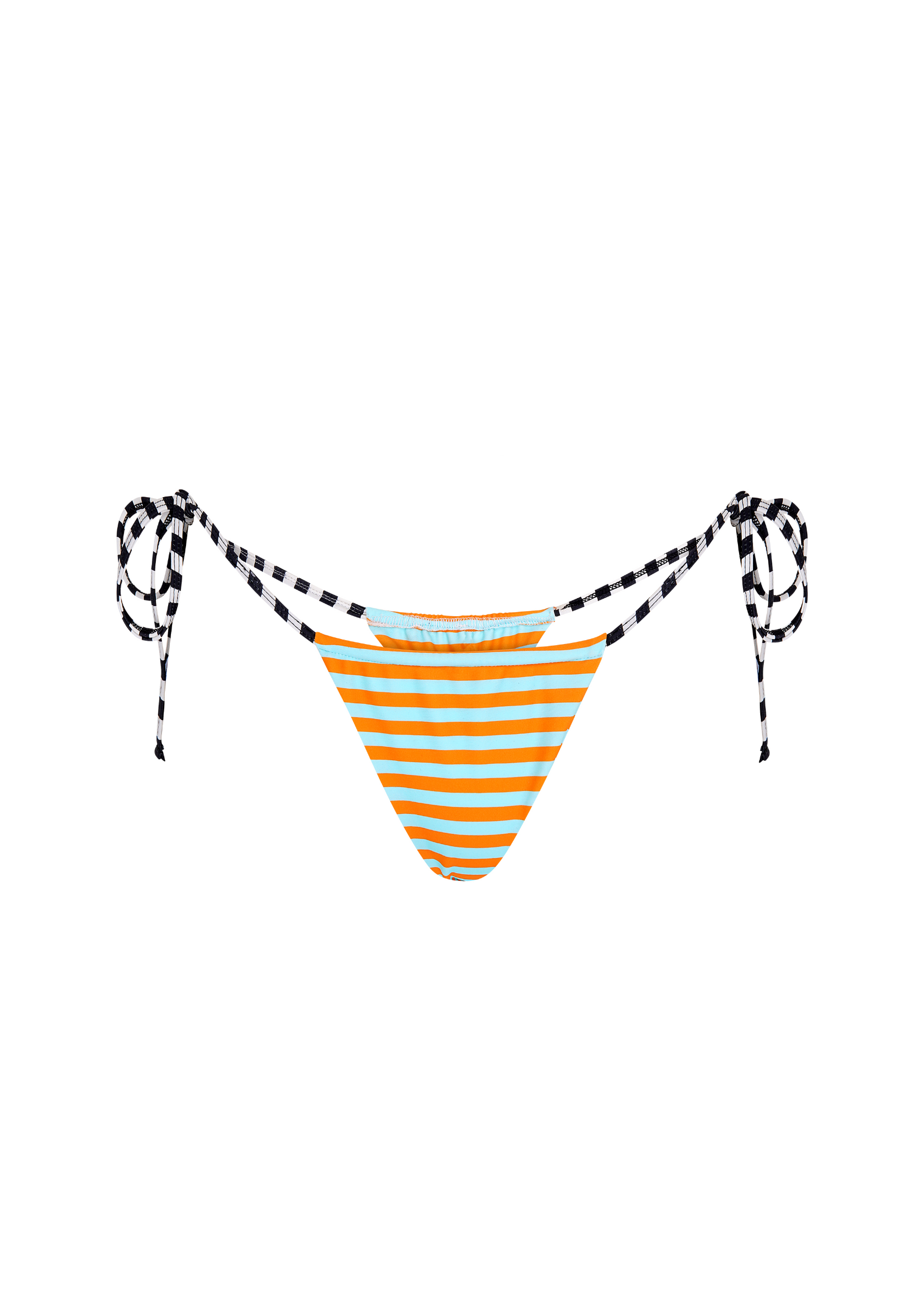 ALL STARS BIKINI THONG IN TURQUOISE & ORANGE