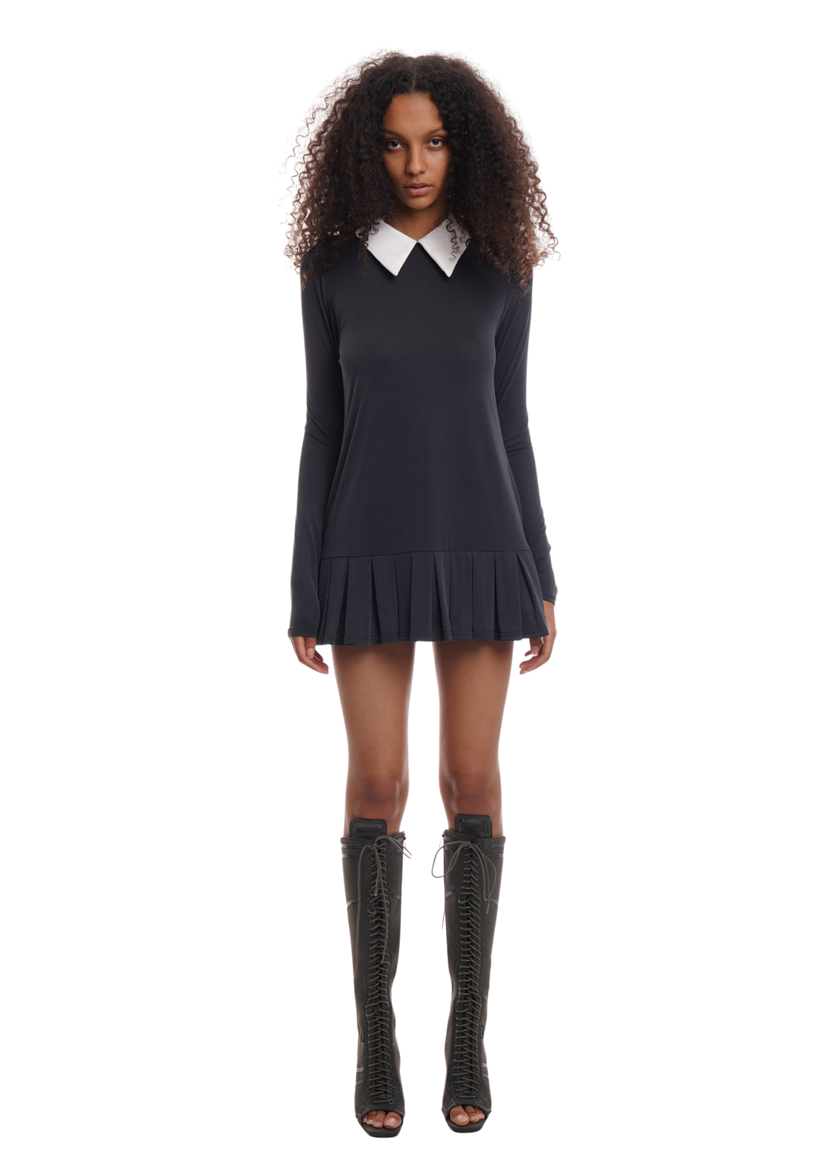 UNIFORM DRESS IN BLACK