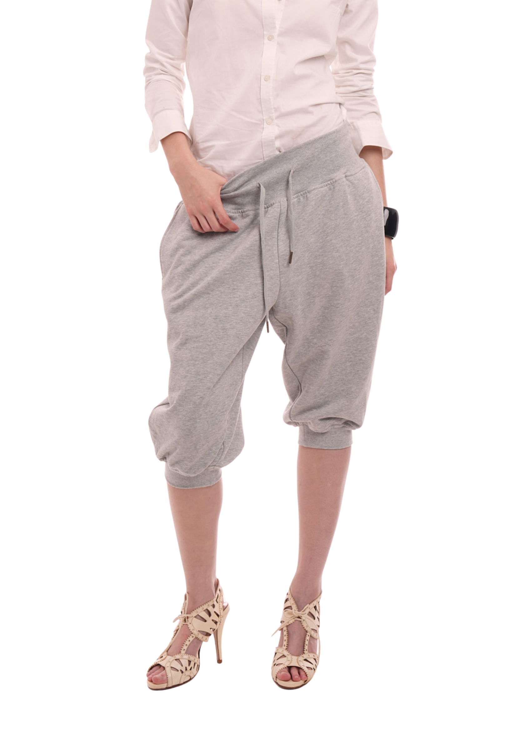 SWEATS SET CAPRIS IN GREY MARL