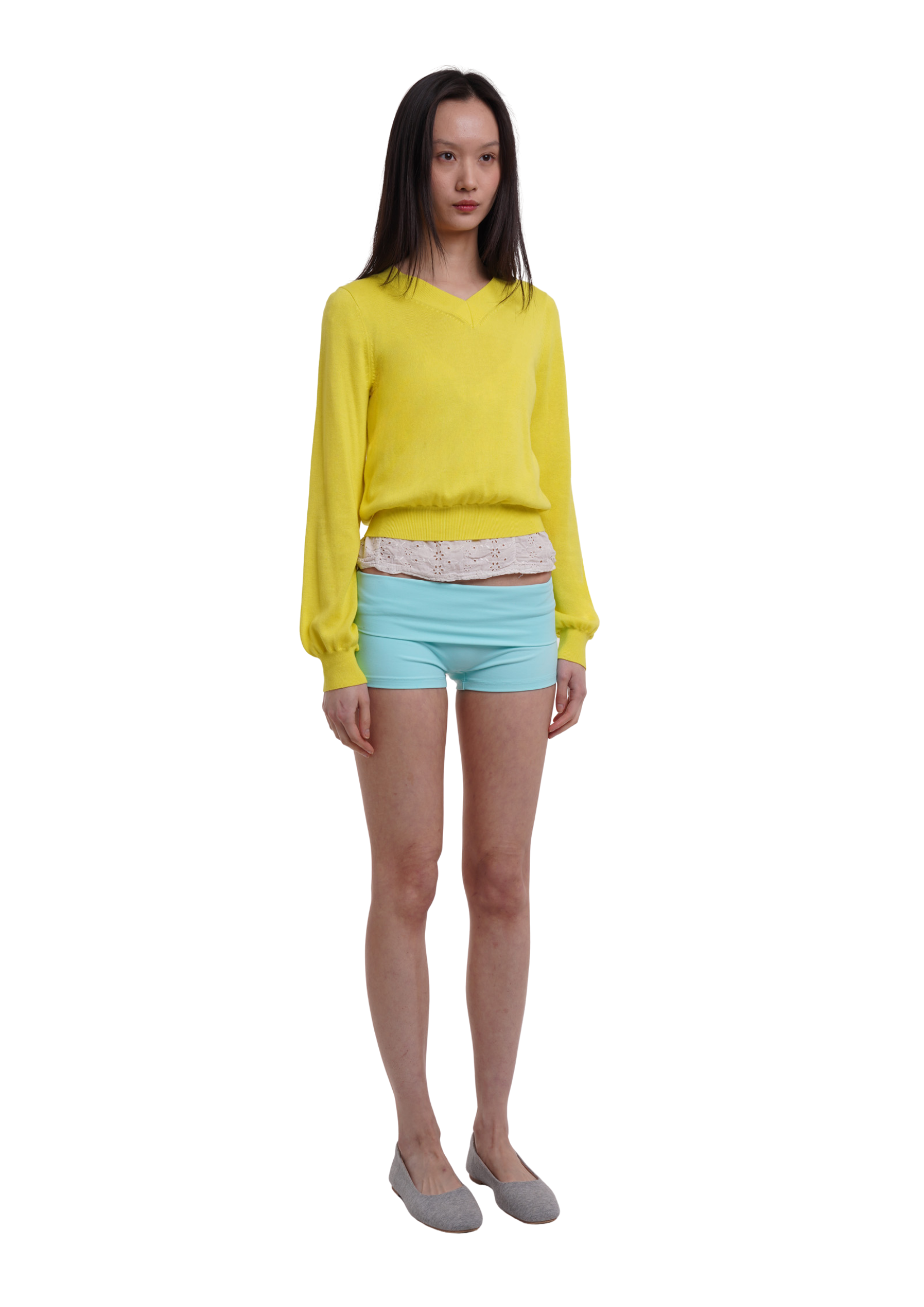 PULL OVER CROP IN YELLOW
