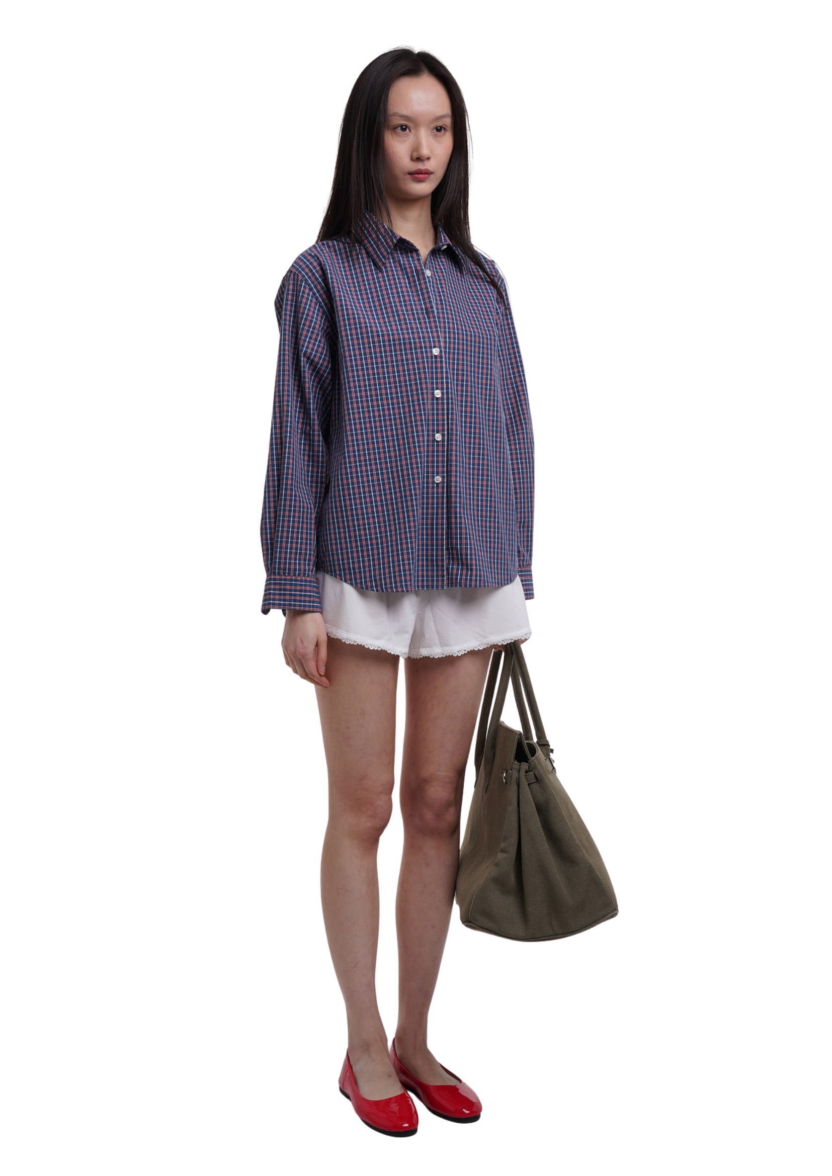CHECK SHIRT IN DARK BLUE