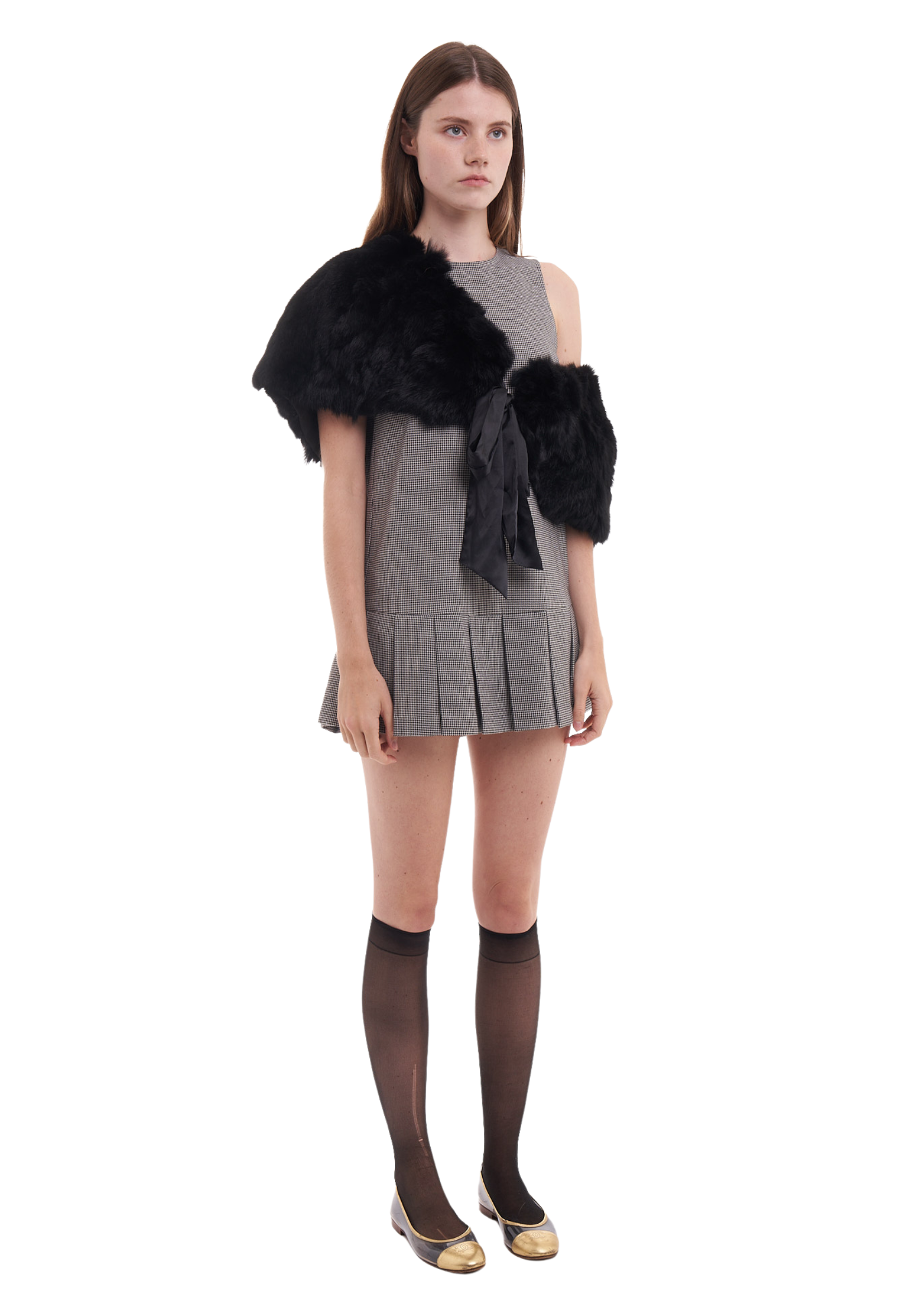 PARIS DRESS IN HOUNDSTOOTH