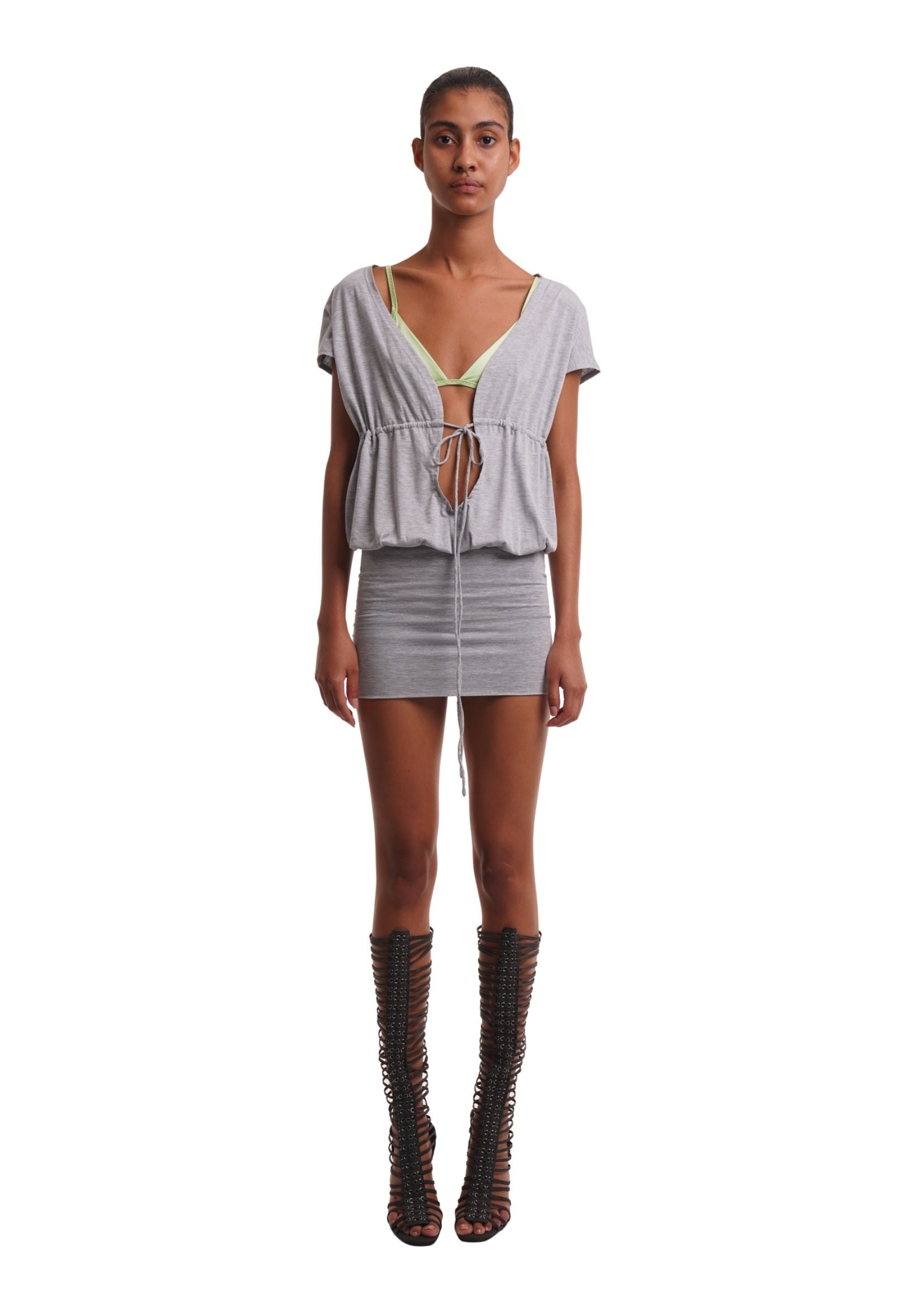 LILI DRESS IN GREY MARL