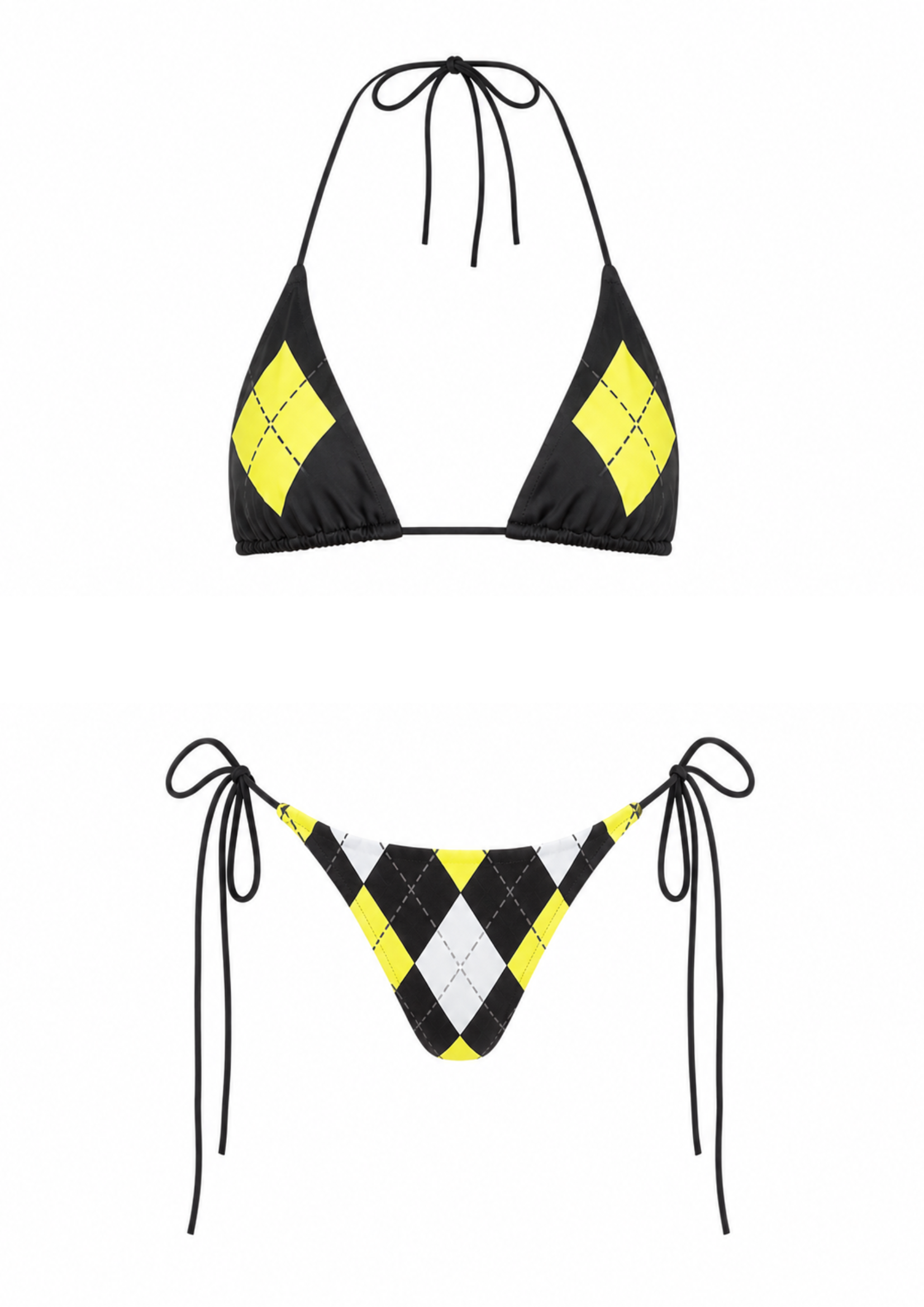 ALISON BIKINI IN BLACK LIME
