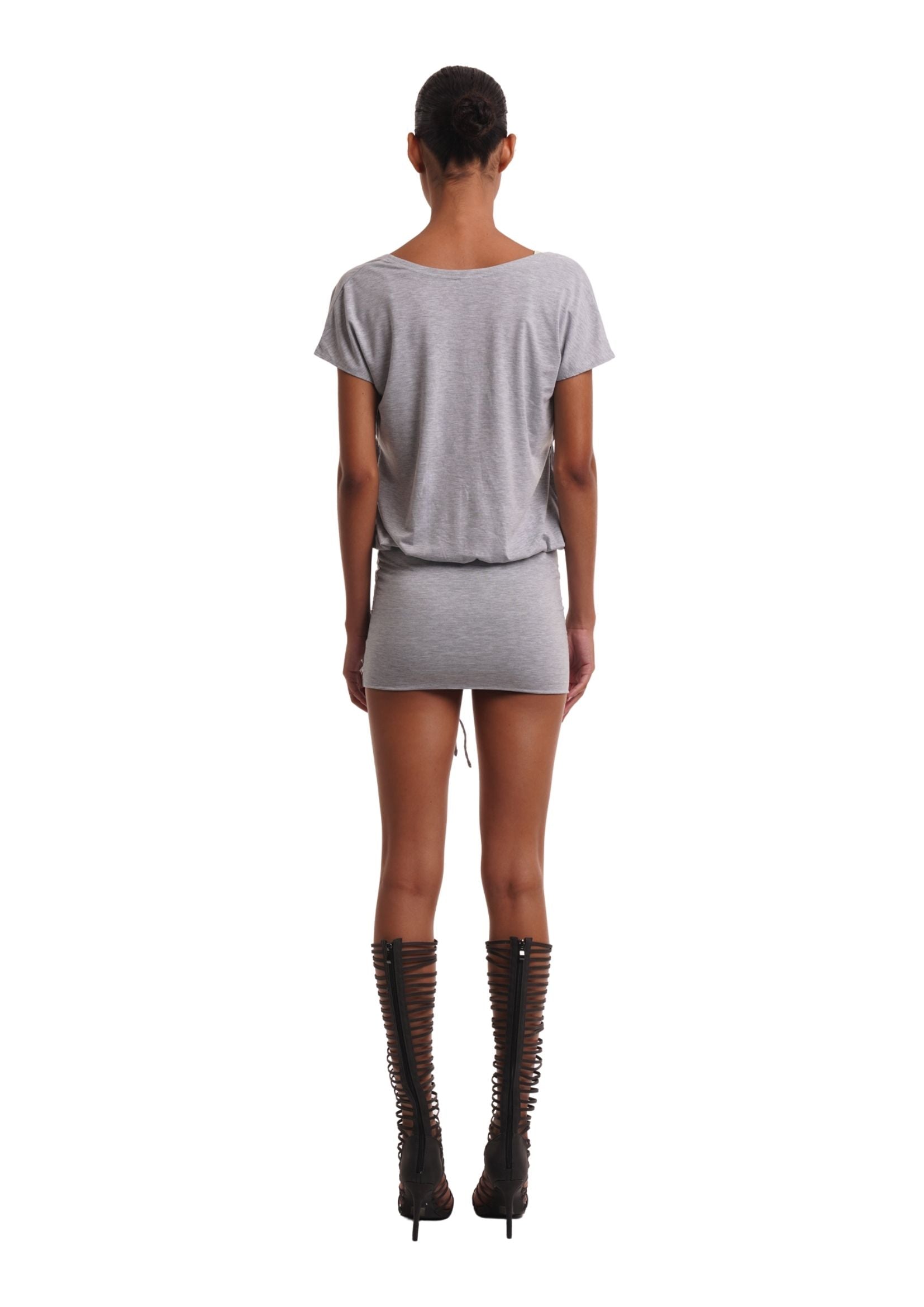 LILI DRESS IN GREY MARL