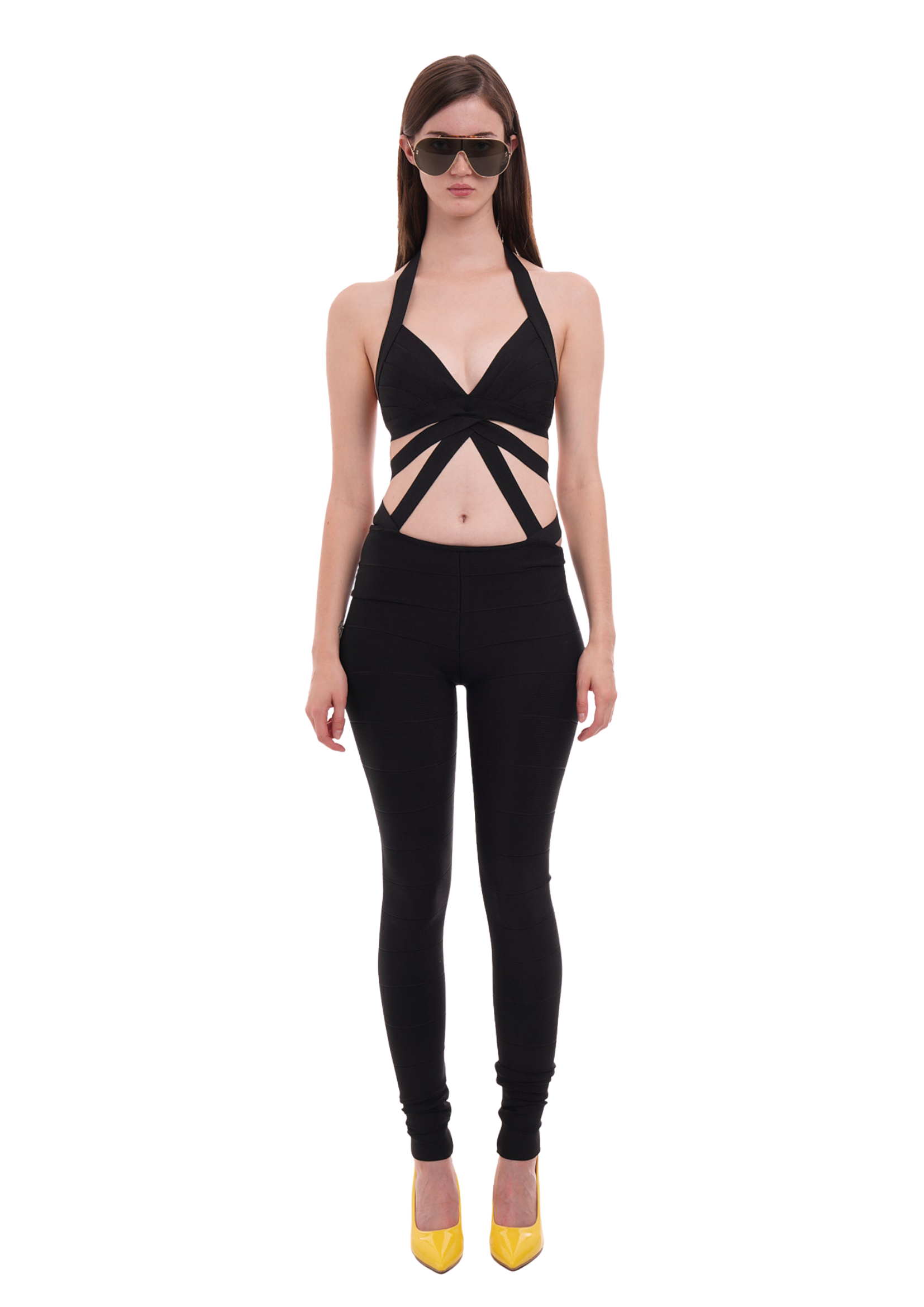 MUSE BANDAGE JUMPSUIT IN BLACK