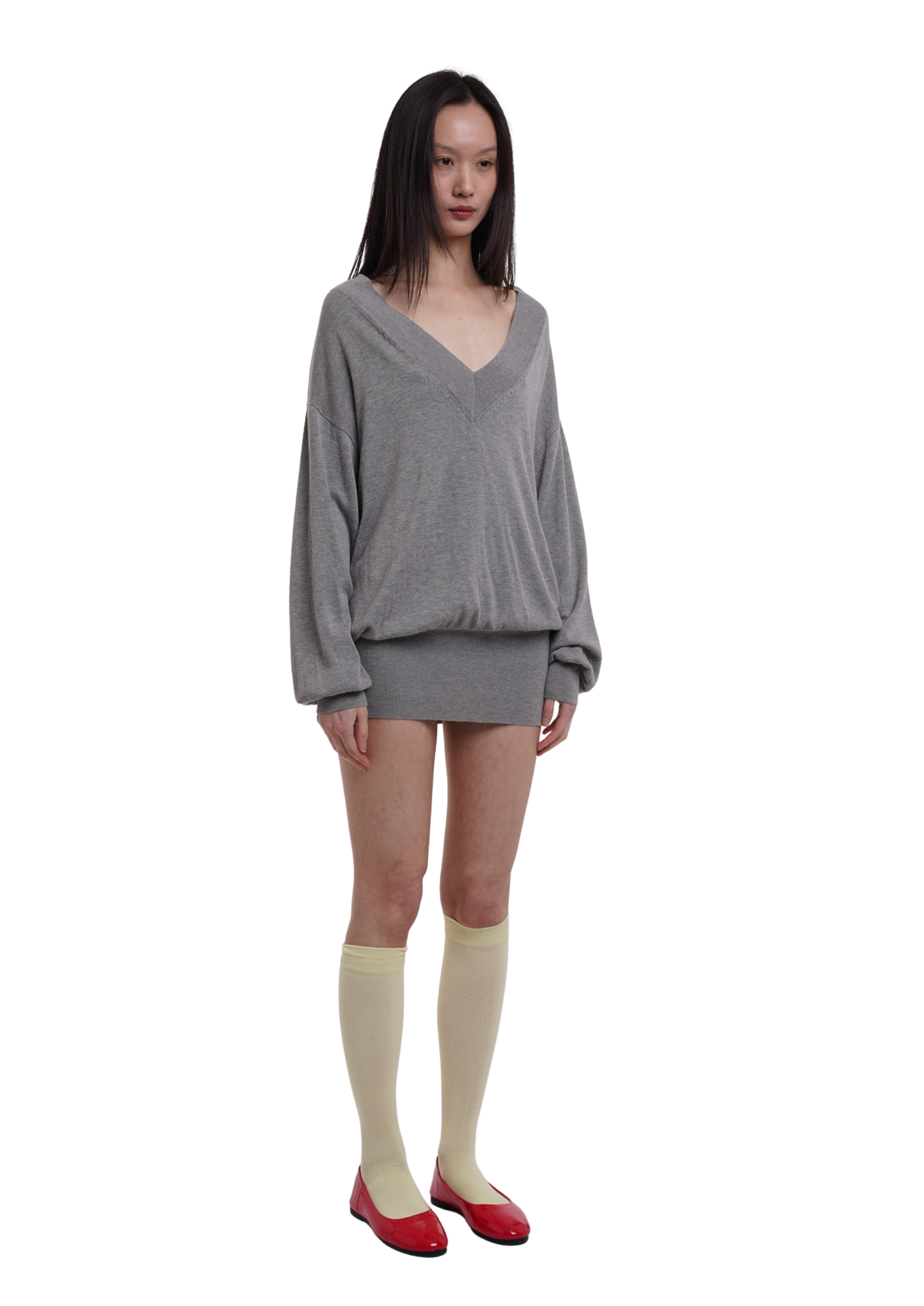 DEEP JUMPER IN GREY MARL
