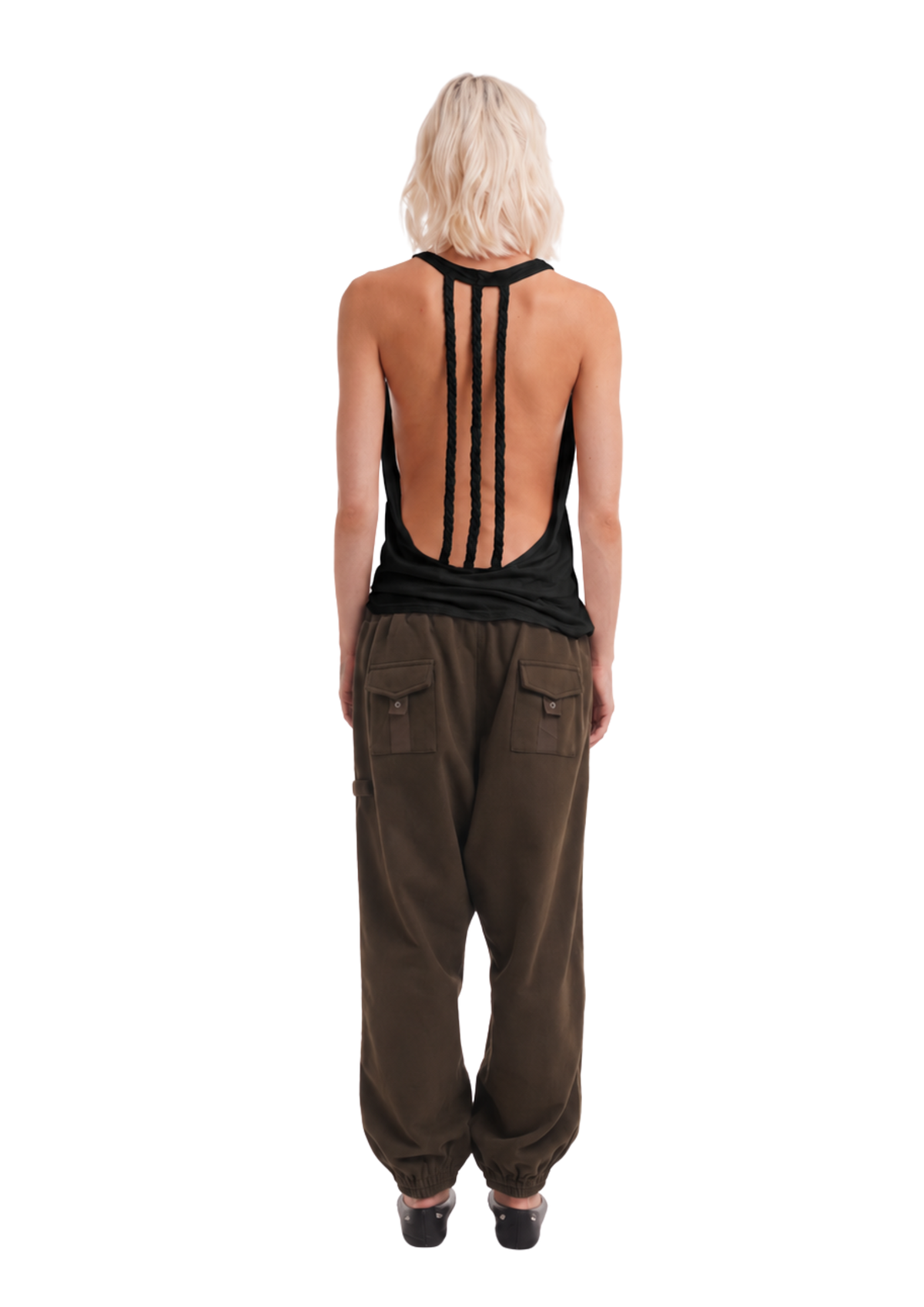 BRAIDS TANK TOP IN BLACK