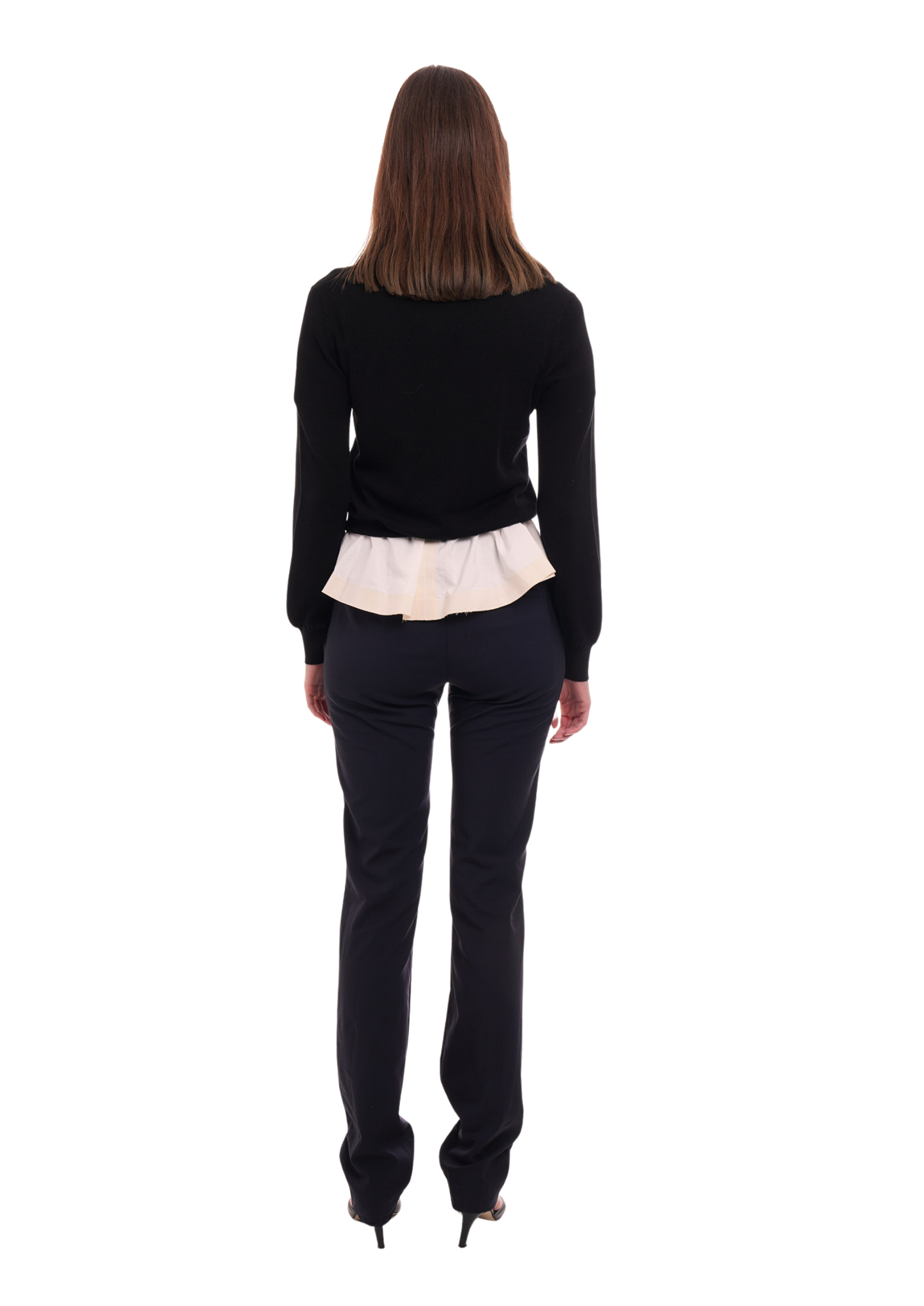 PULL OVER CROP IN BLACK