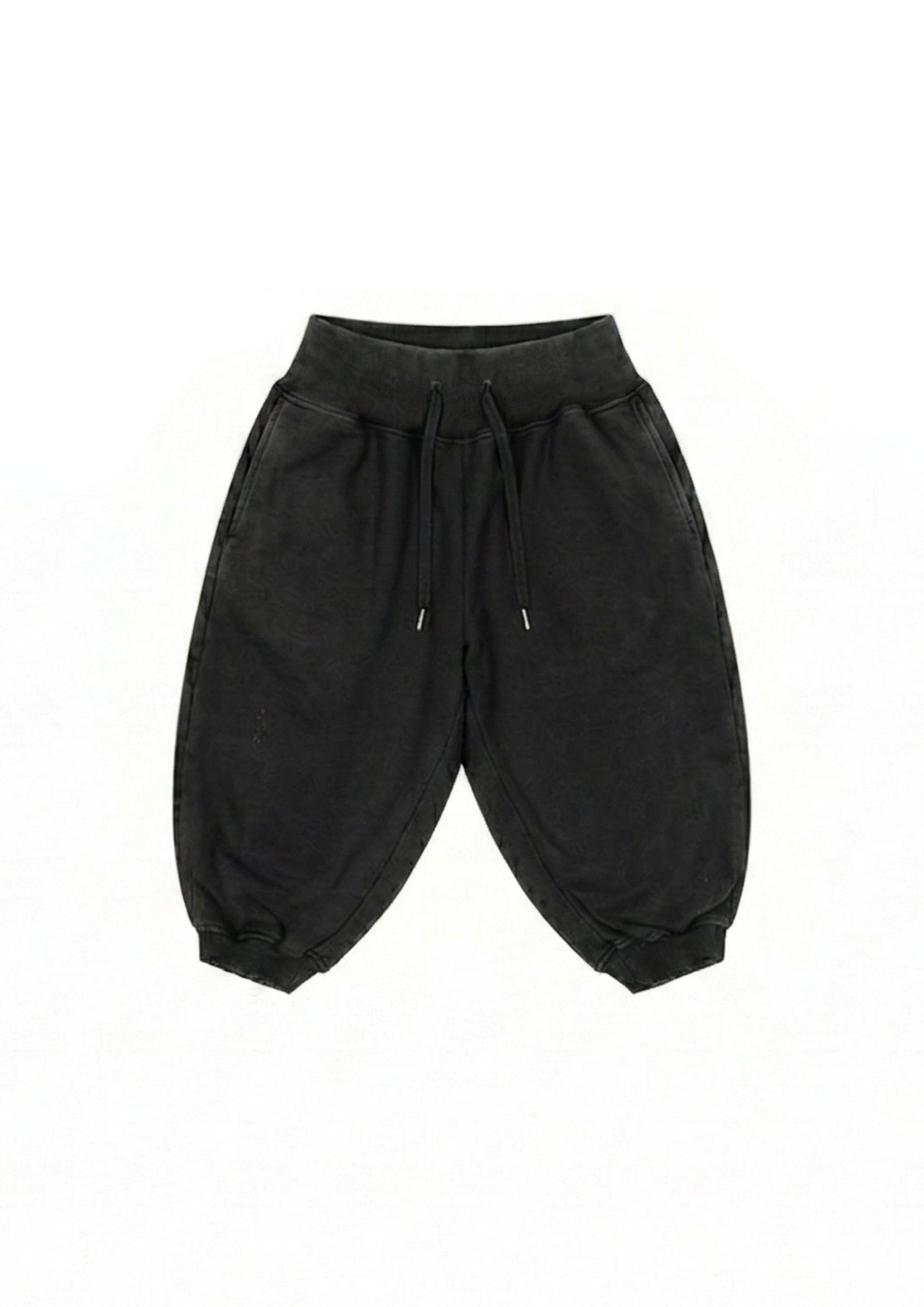 SWEATS SET CAPRIS IN WORN BLACK