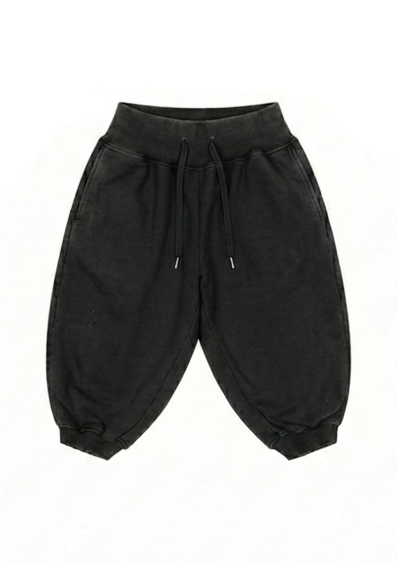 SWEATS SET CAPRIS IN WORN BLACK