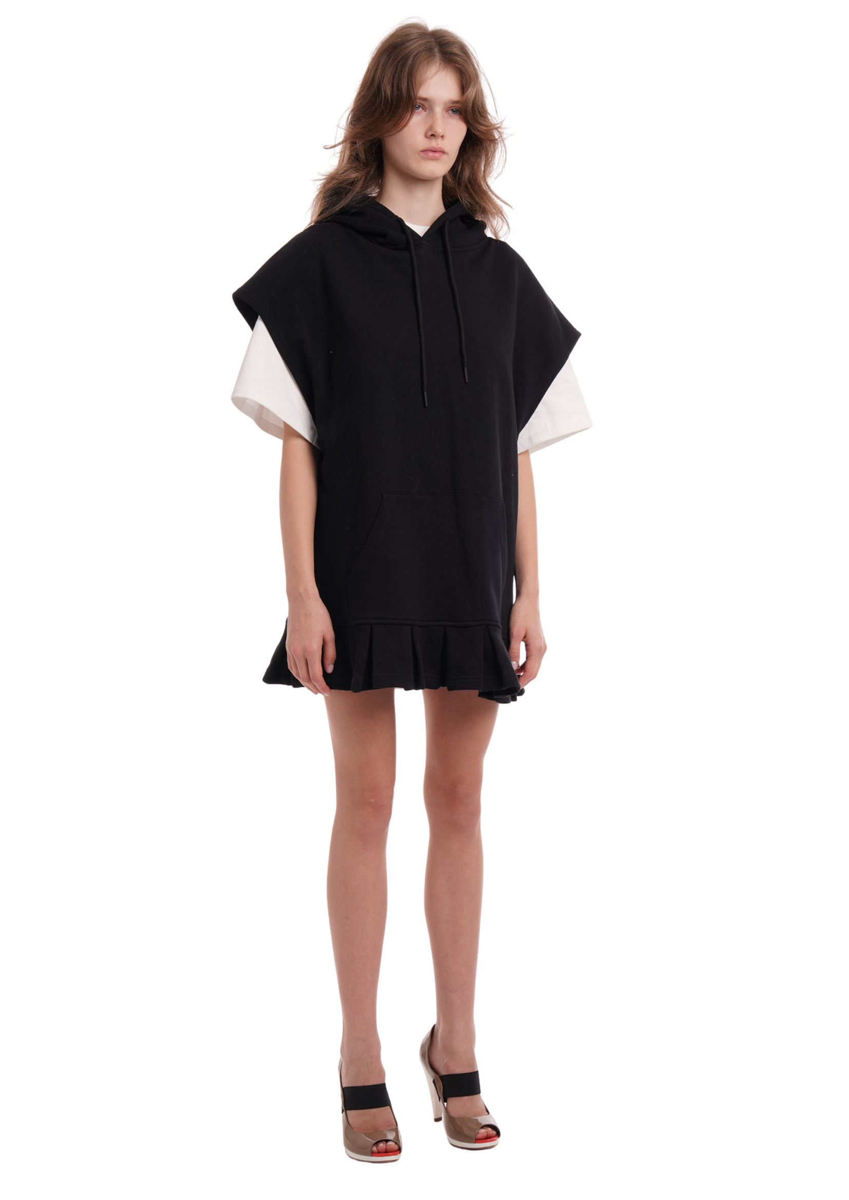 SLEEVELESS HOODIE DRESS