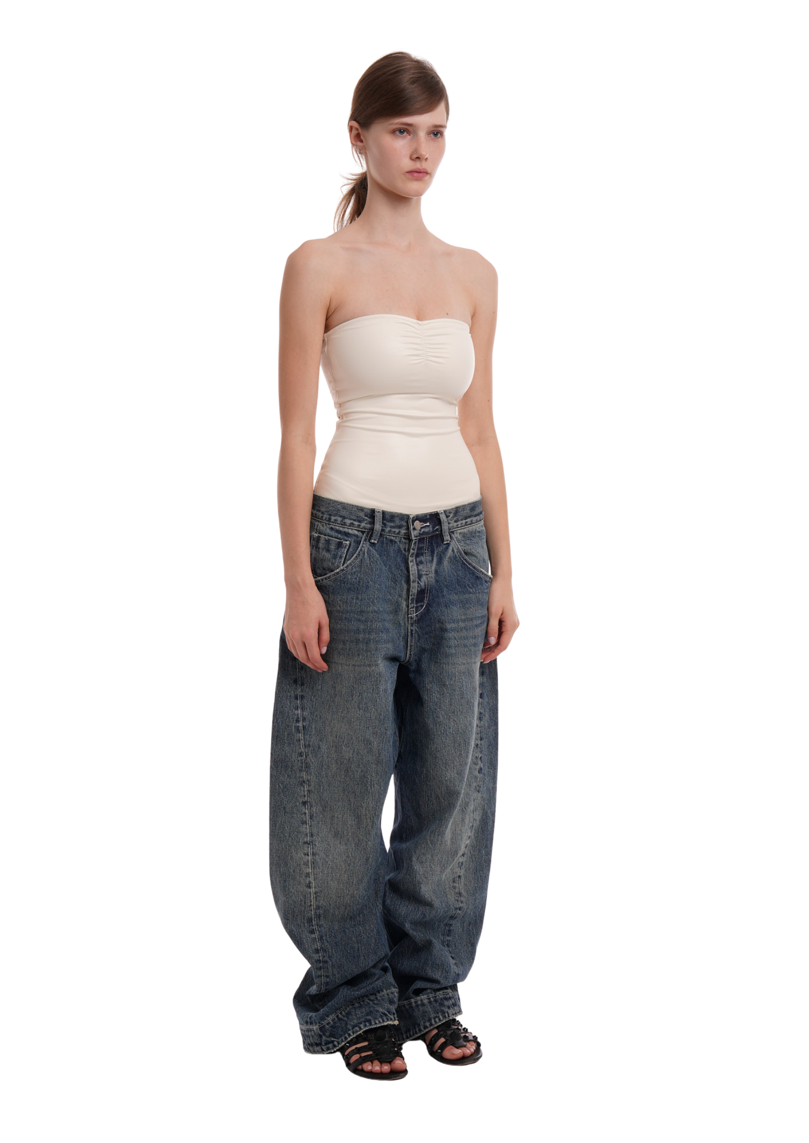 CONVEX LOW WAIST JEANS IN LIGHT WASH