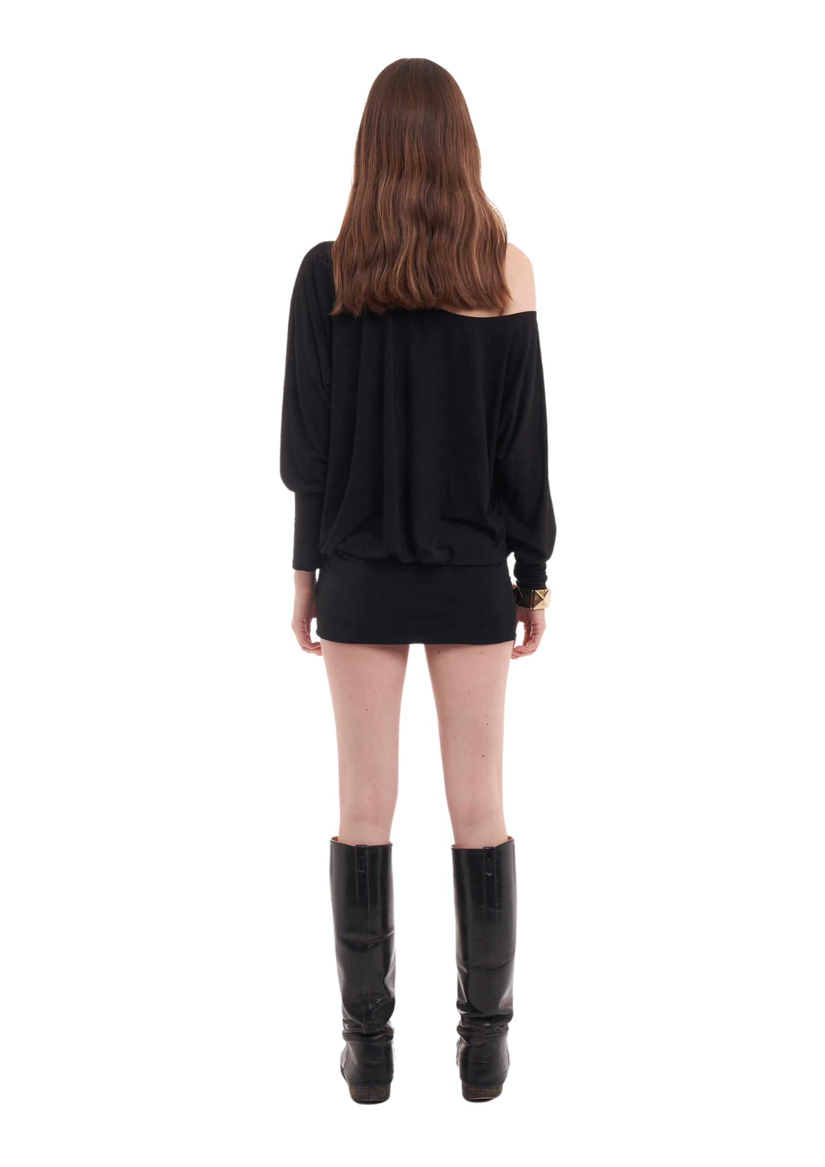 CHARLI DRESS IN CHARCOAL BLACK