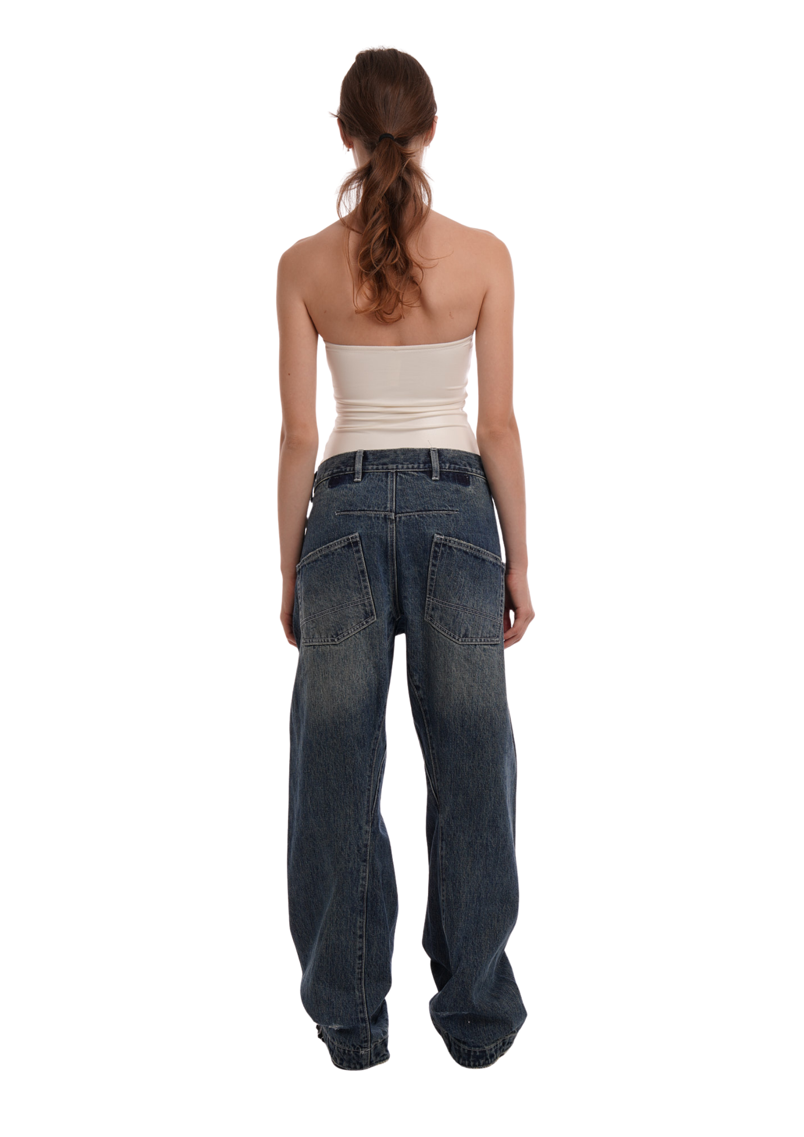 CONVEX LOW WAIST JEANS IN LIGHT WASH