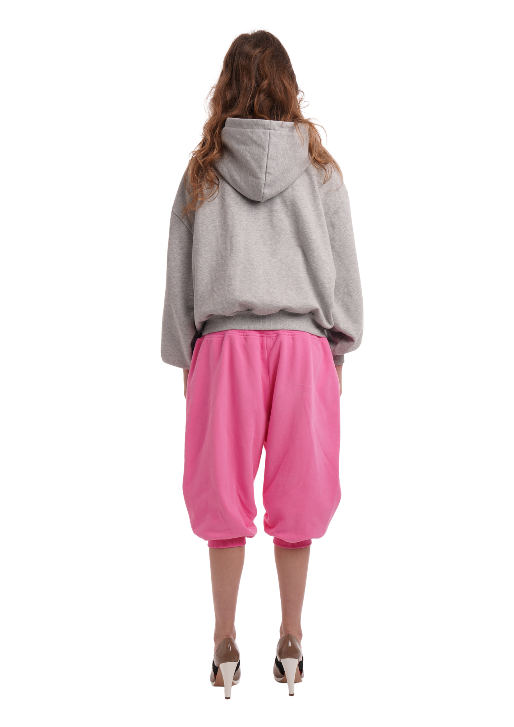SWEATS SET CAPRIS IN WORN ROSIE PINK