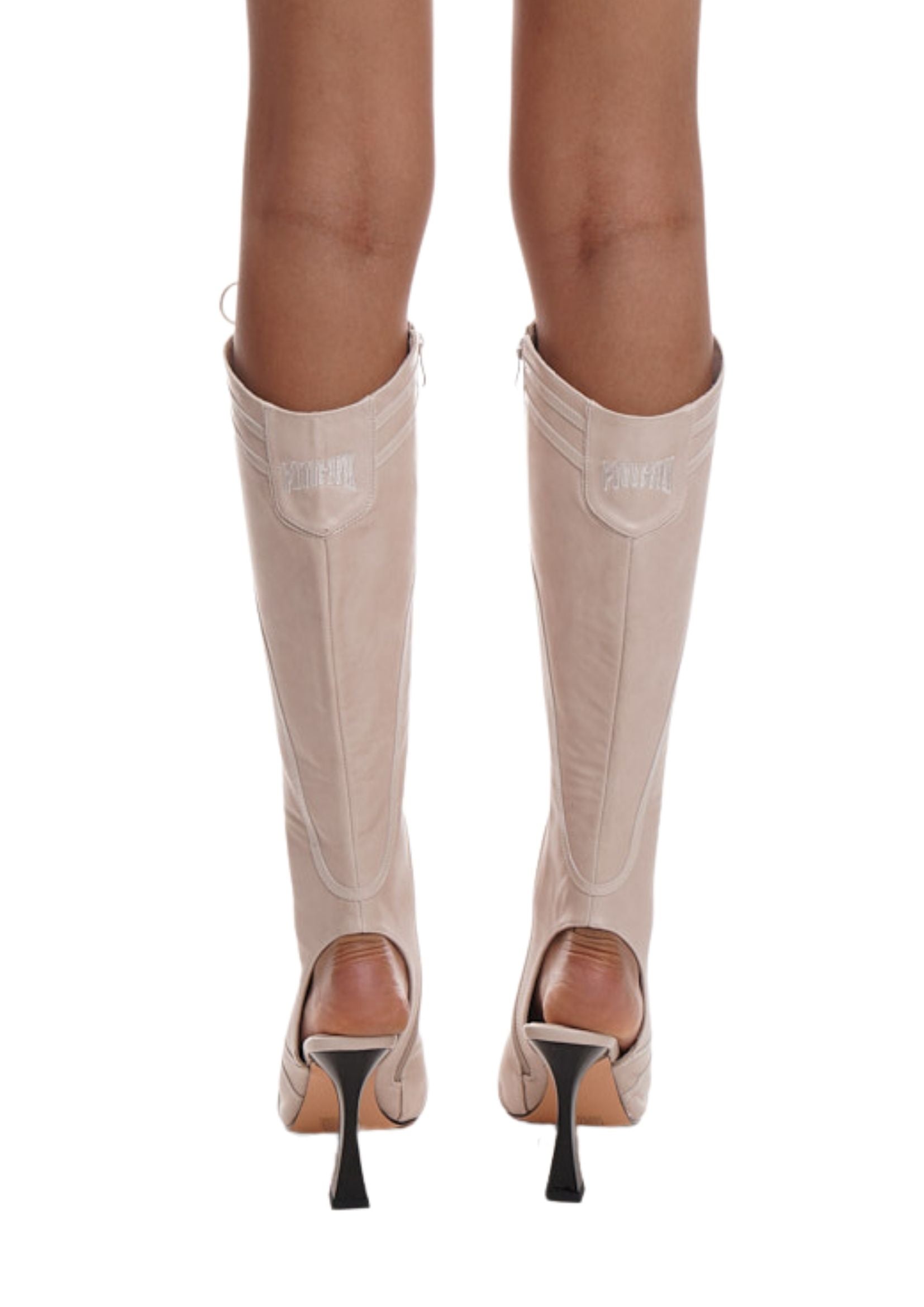 THE STRIKER LACE UP BOOTS IN ECRU