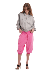 SWEATS SET CAPRIS IN WORN ROSIE PINK