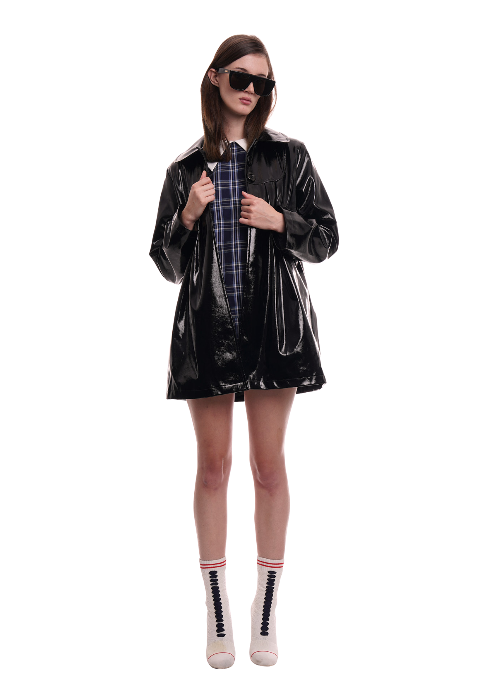 AFTER DARK COAT IN BLACK GLOSS