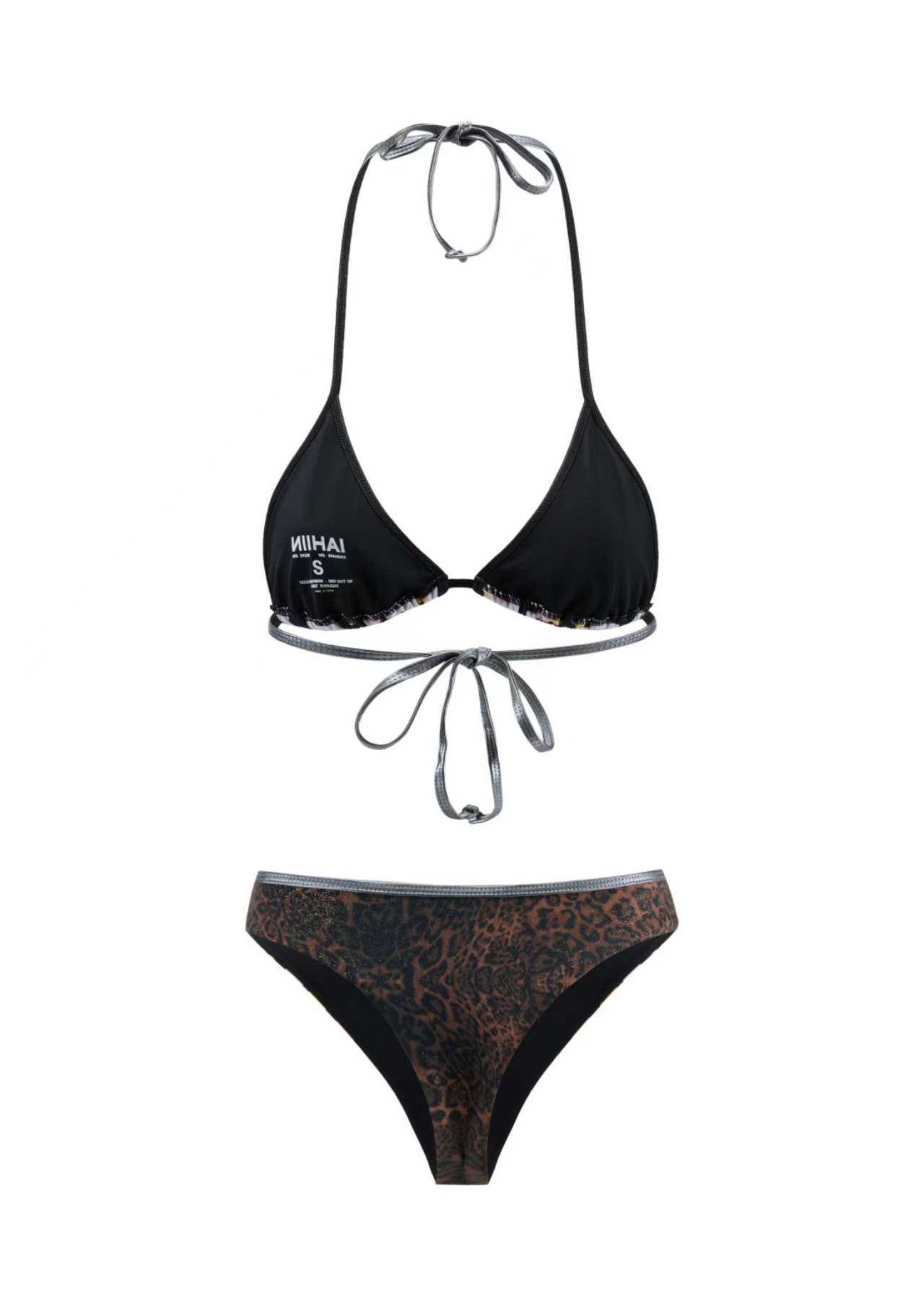 METALLIC BIKINI IN LEOPARD
